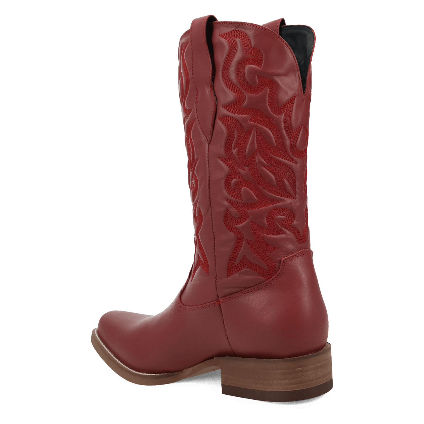 PRODUCT SHOT YOUNG BLOOD LEATHER BOOT AT 270 DEGREE ANGLE