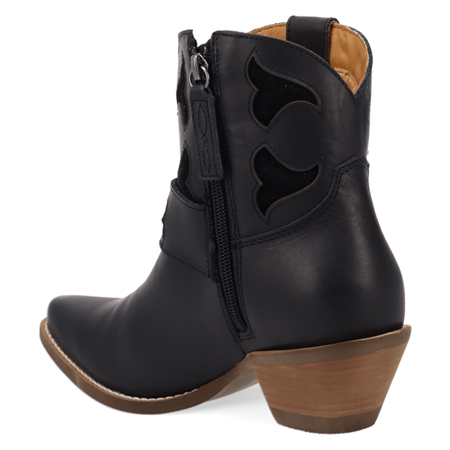 PRODUCT SHOT SADDLE UP LEATHER BOOTIE AT 270 DEGREE ANGLE