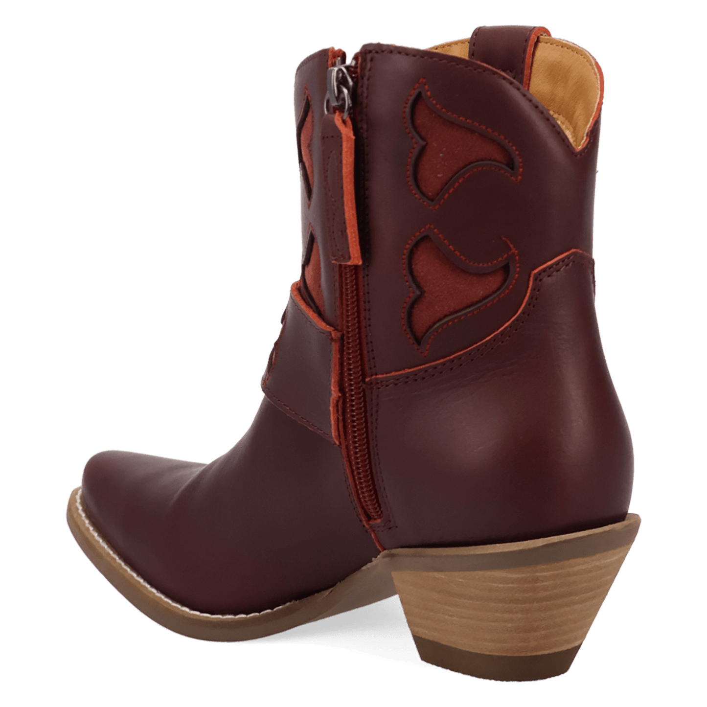PRODUCT SHOT SADDLE UP LEATHER BOOTIE AT 270 DEGREE ANGLE