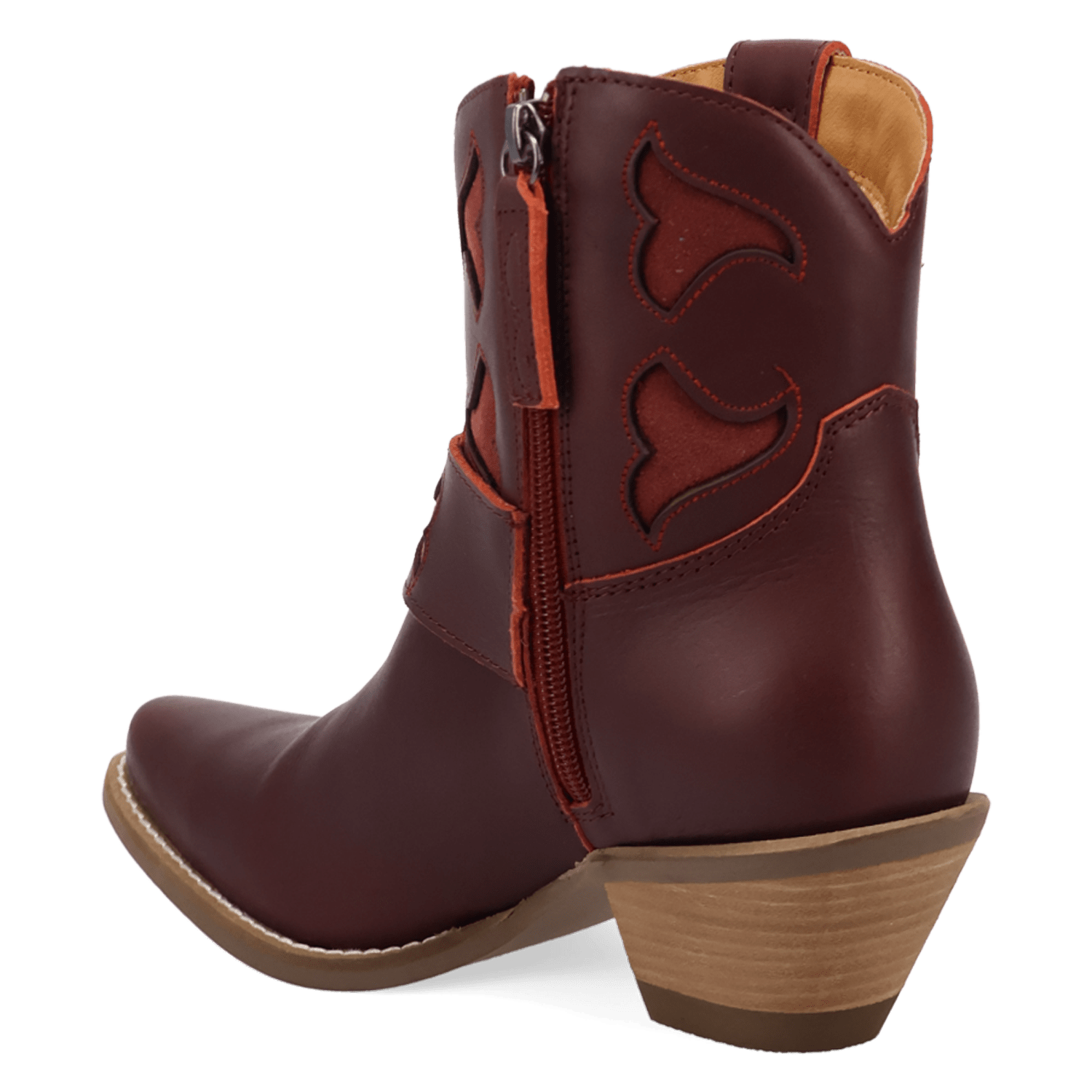 PRODUCT SHOT SADDLE UP LEATHER BOOTIE AT 270 DEGREE ANGLE