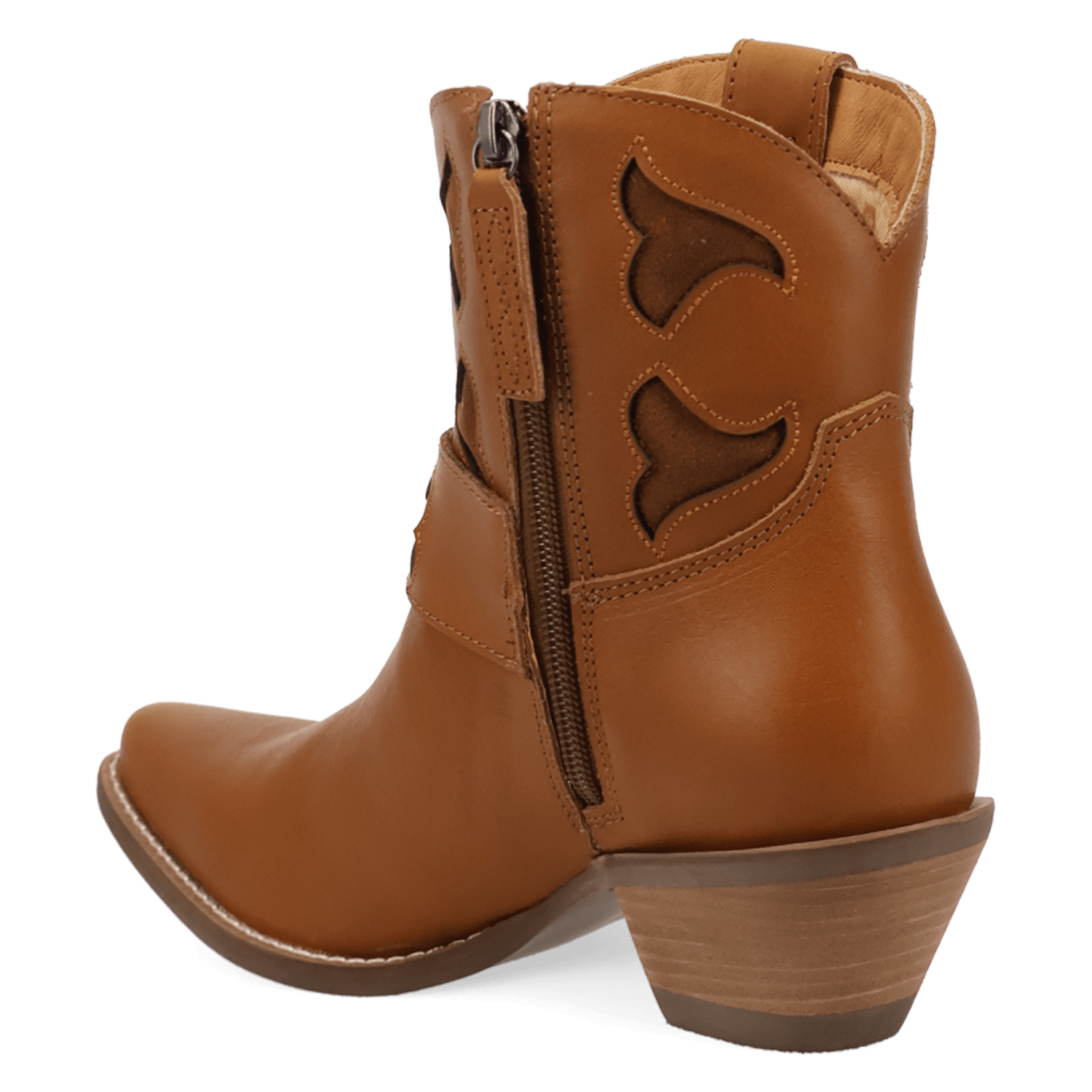 PRODUCT SHOT SADDLE UP LEATHER BOOTIE AT 270 DEGREE ANGLE