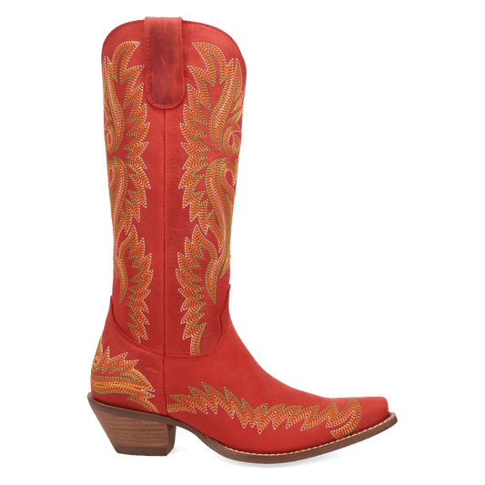 PRODUCT SHOT LANTANA LEATHER BOOT AT 90 DEGREE INSIDE ANGLE