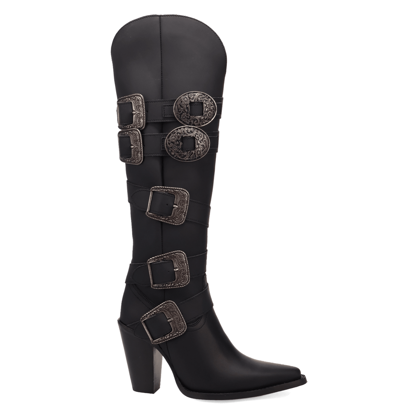 PRODUCT SHOT SPURWEST LEATHER BOOT AT 90 DEGREE INSIDE ANGLE