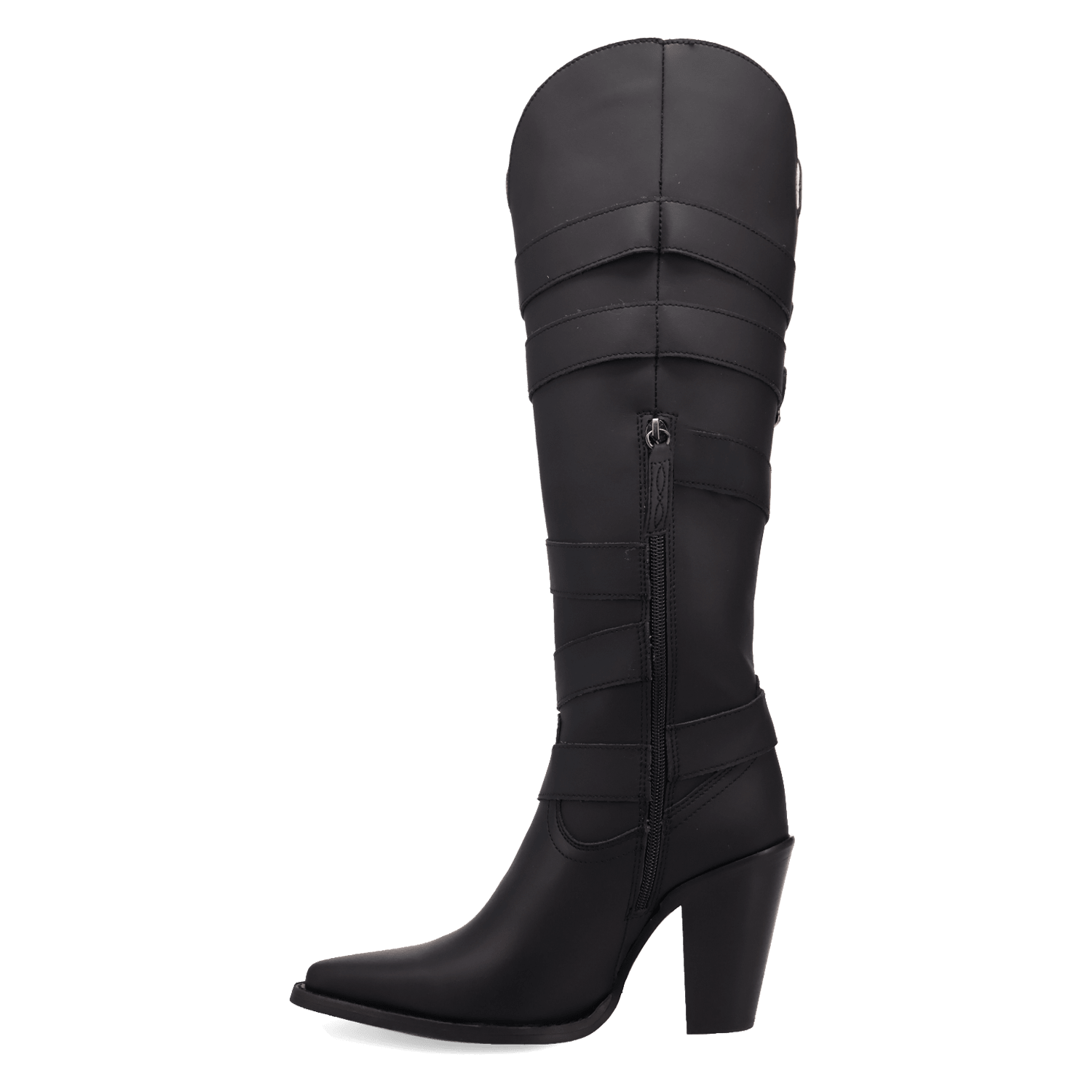 PRODUCT SHOT SPURWEST LEATHER BOOT AT 135 DEGREE OUTSIDE ANGLE