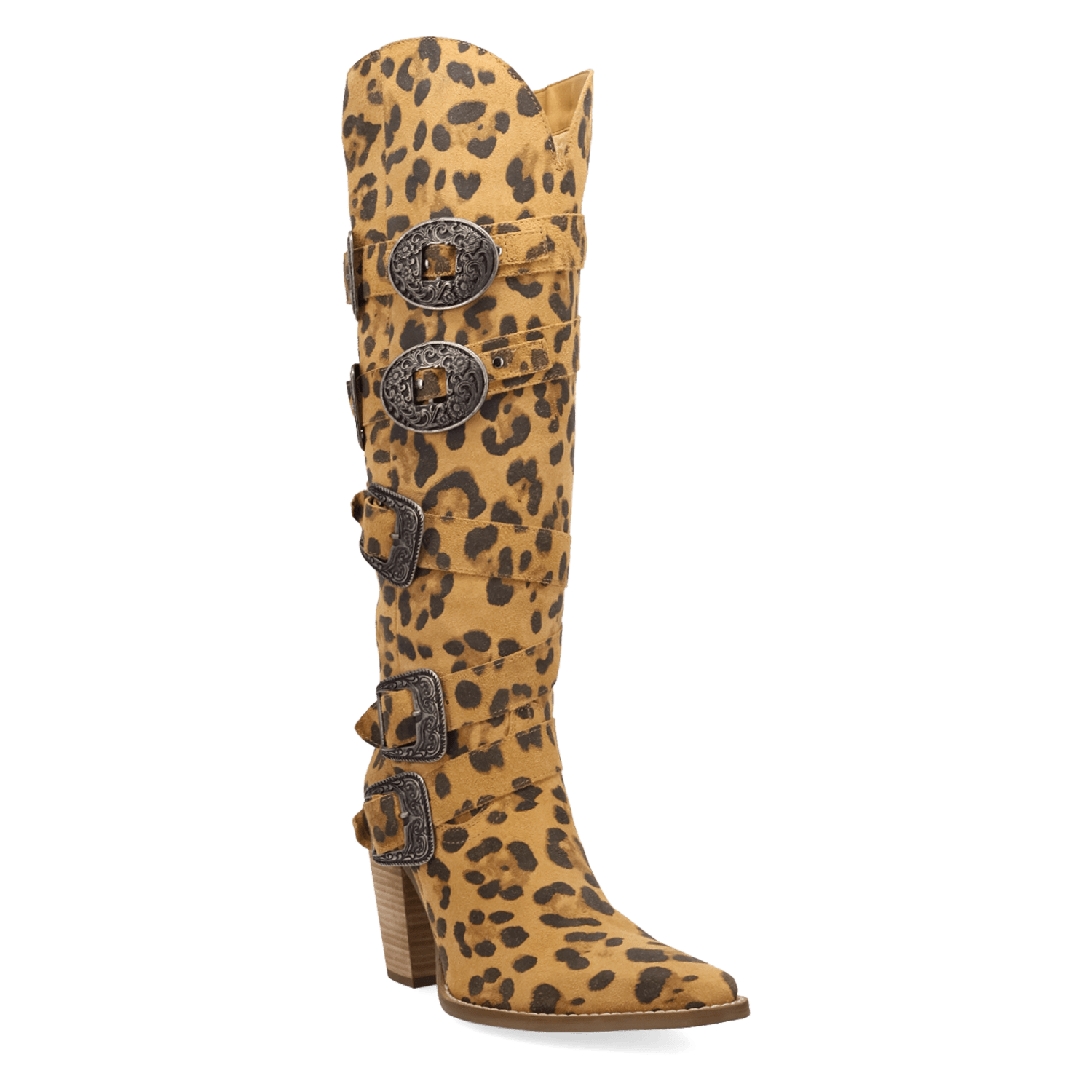 PRODUCT SHOT SPURWEST LEATHER BOOT AT 45 DEGREE ANGLE