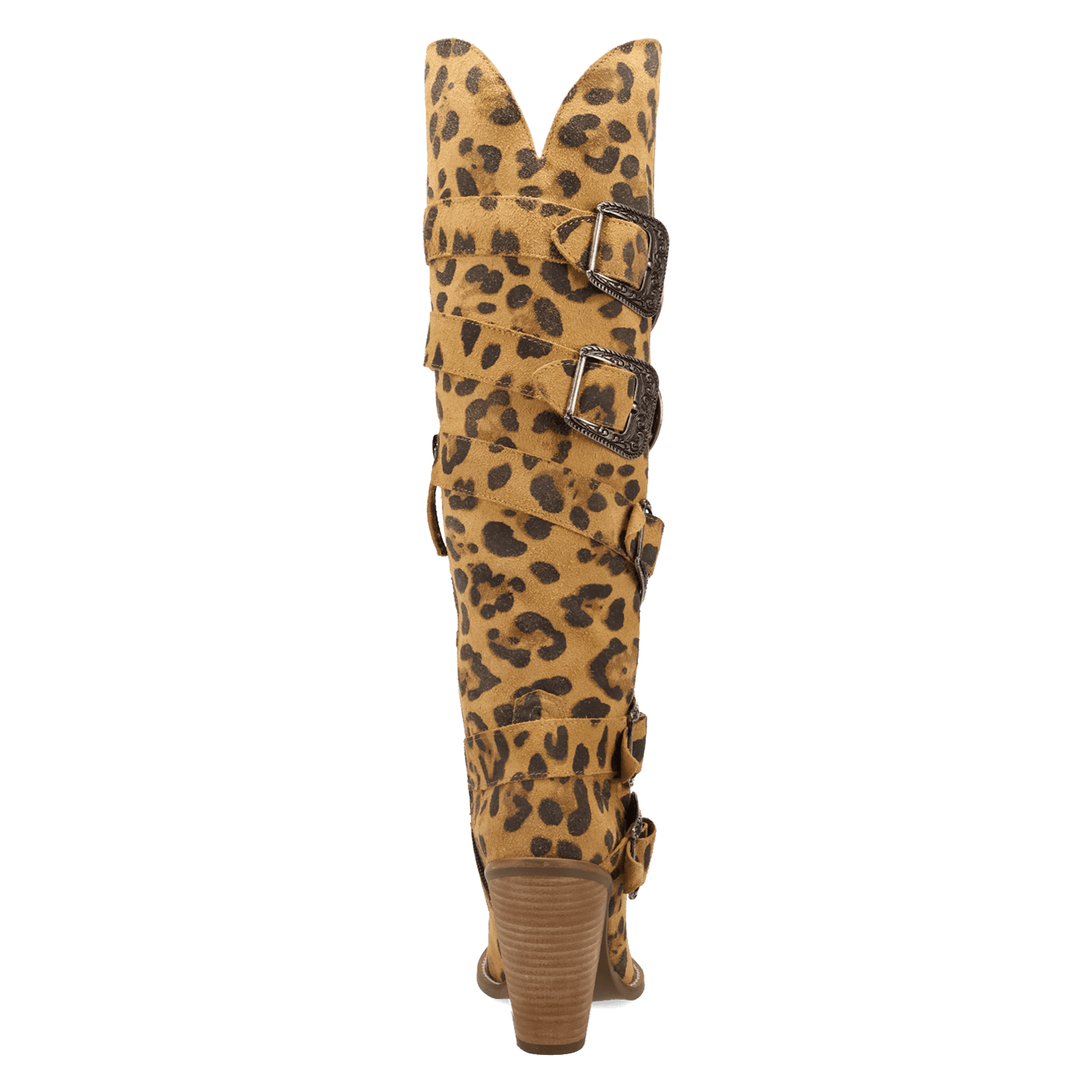 PRODUCT SHOT SPURWEST LEATHER BOOT AT 180 DEGREE BACK ANGLE