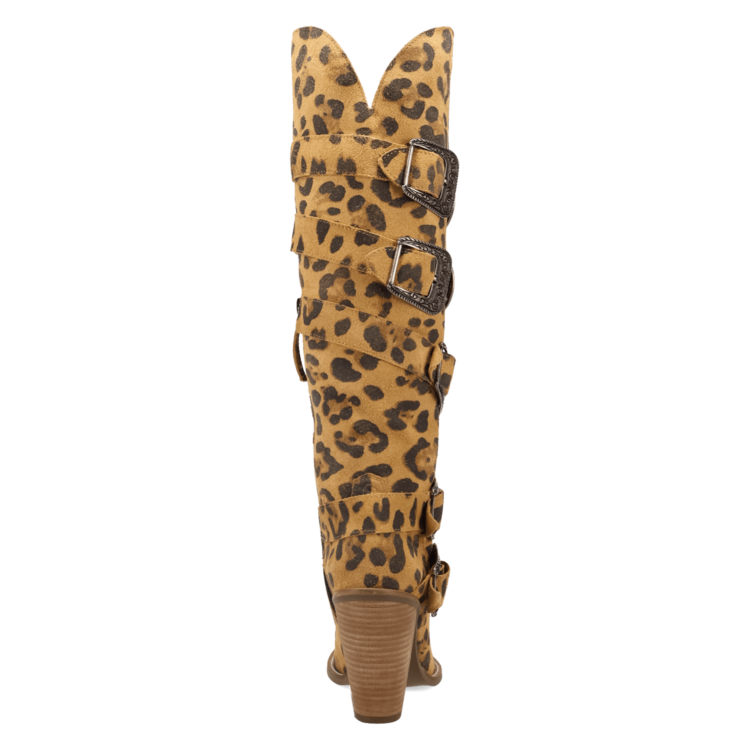PRODUCT SHOT SPURWEST LEATHER BOOT AT 180 DEGREE BACK ANGLE
