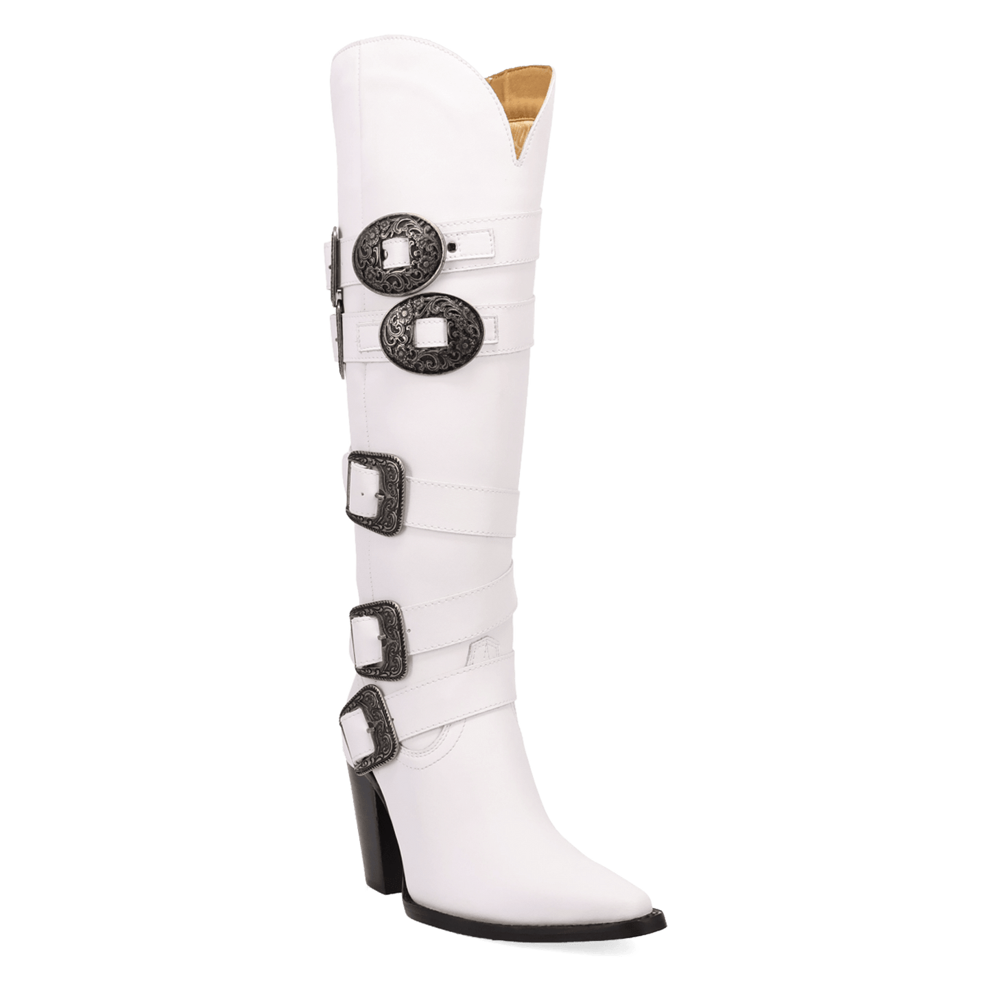 PRODUCT SHOT SPURWEST LEATHER BOOT AT 45 DEGREE ANGLE