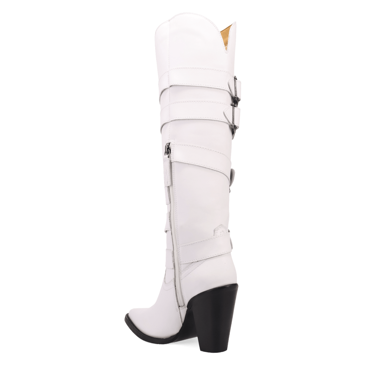 PRODUCT SHOT SPURWEST LEATHER BOOT AT 270 DEGREE ANGLE
