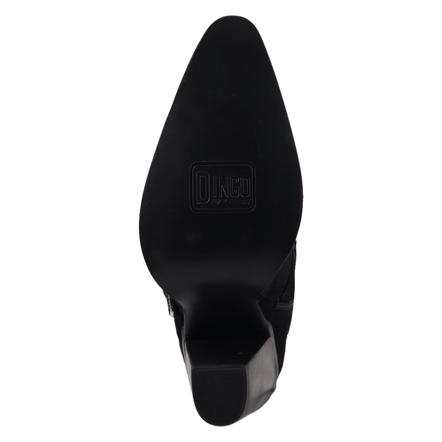 PRODUCT SHOT BUCKED OFF  LEATHER BOOT AT OUTSOLE ANGLE
