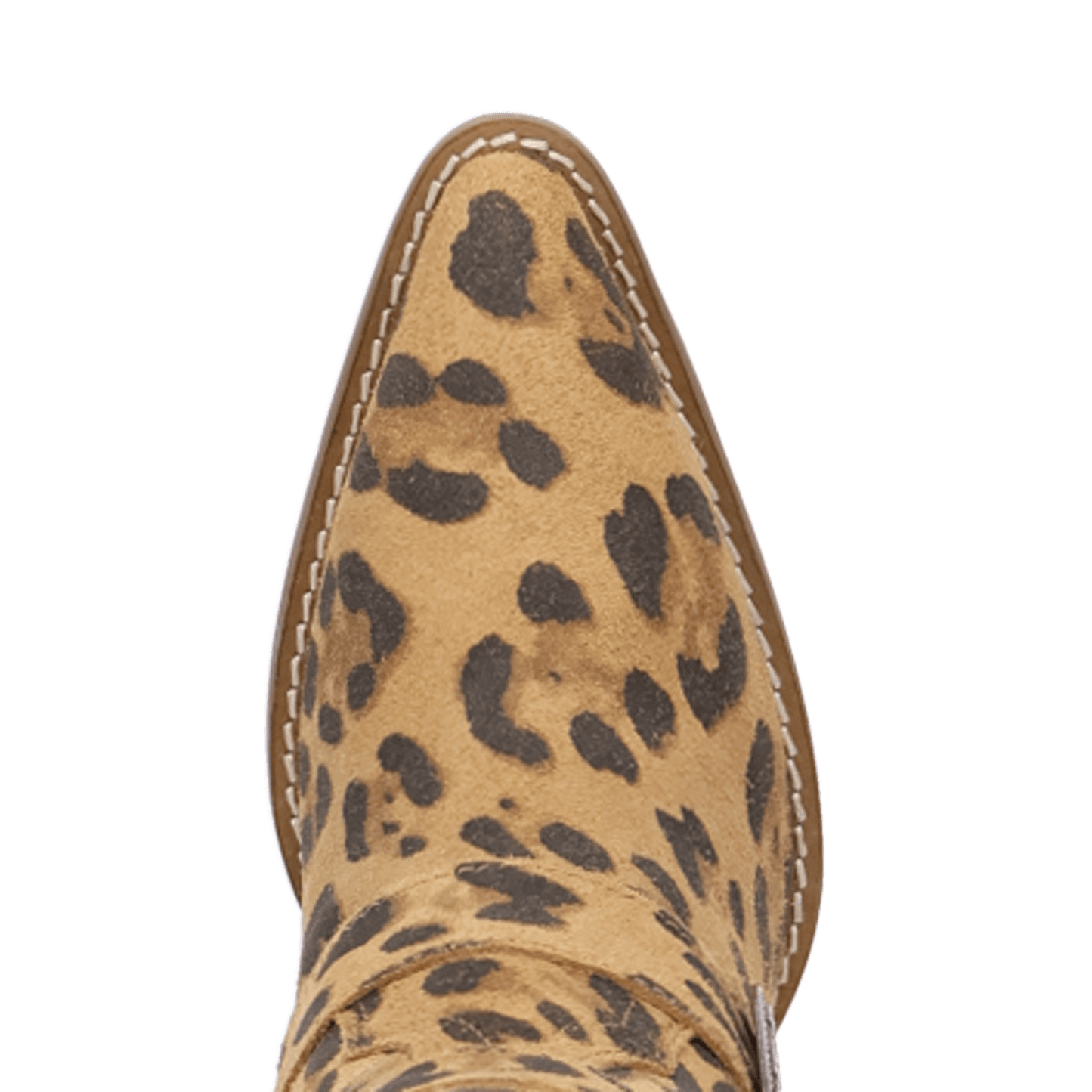 PRODUCT SHOT BUCKED OFF  LEATHER BOOT AT TOE ANGLE