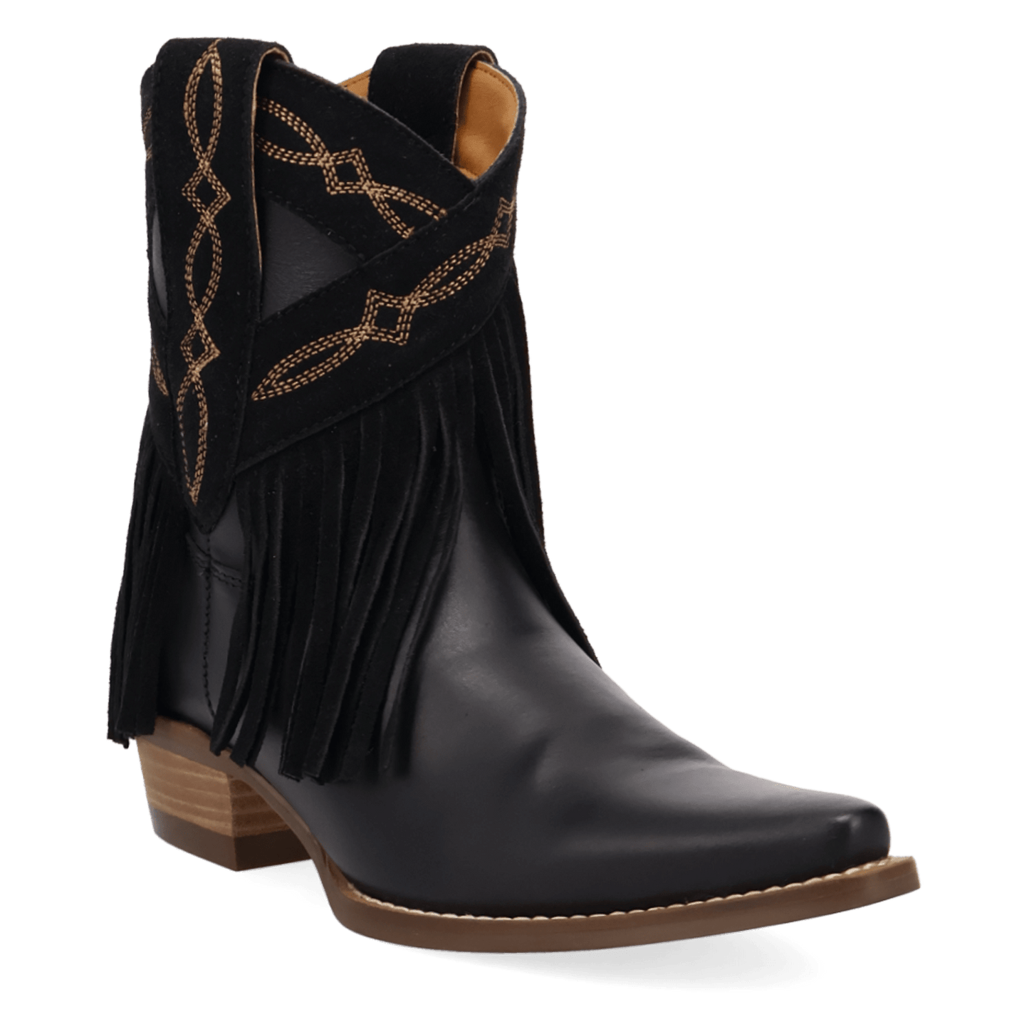 PRODUCT SHOT LAST RIDE LEATHER BOOTIE AT 45 DEGREE ANGLE