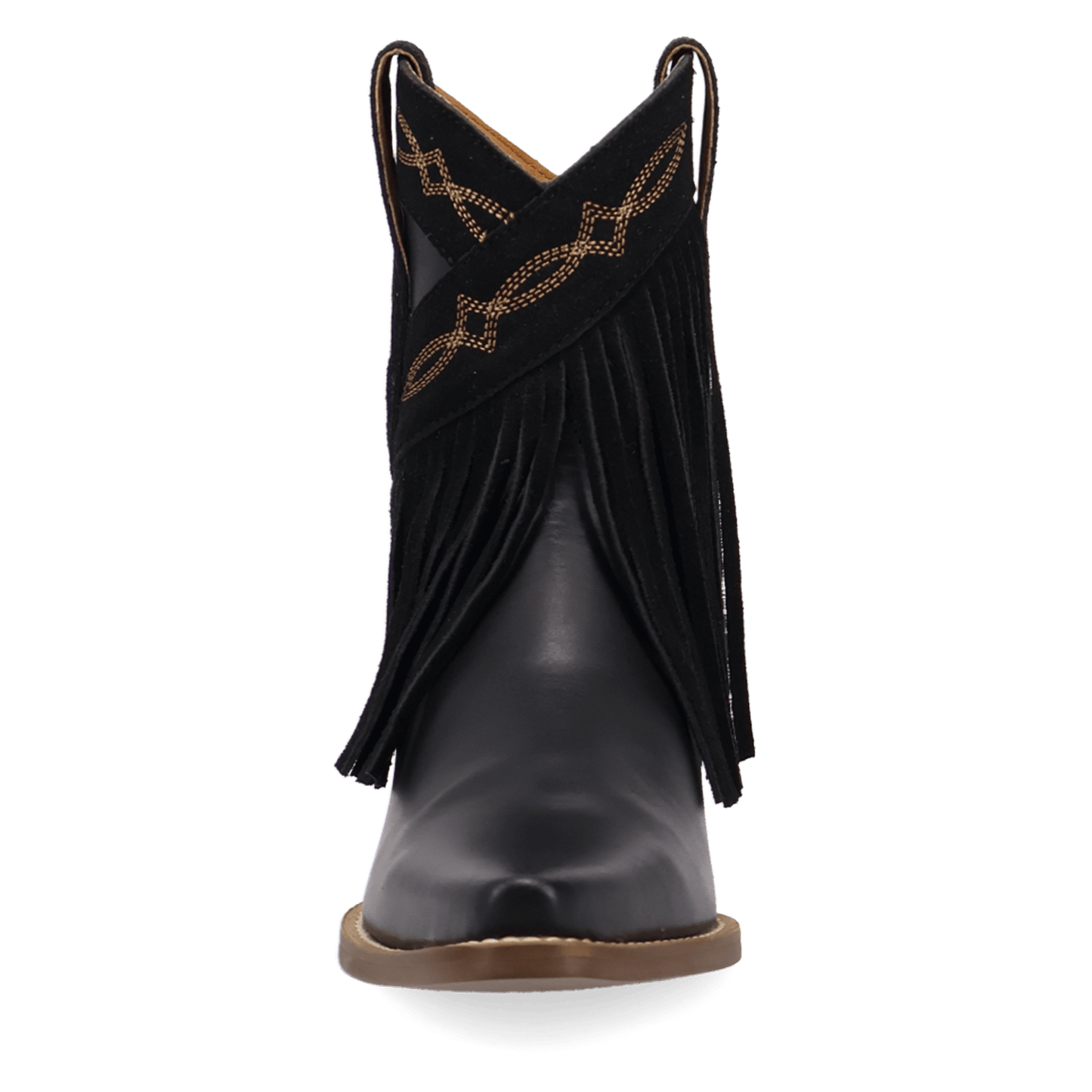PRODUCT SHOT LAST RIDE LEATHER BOOTIE AT FRONT ANGLE