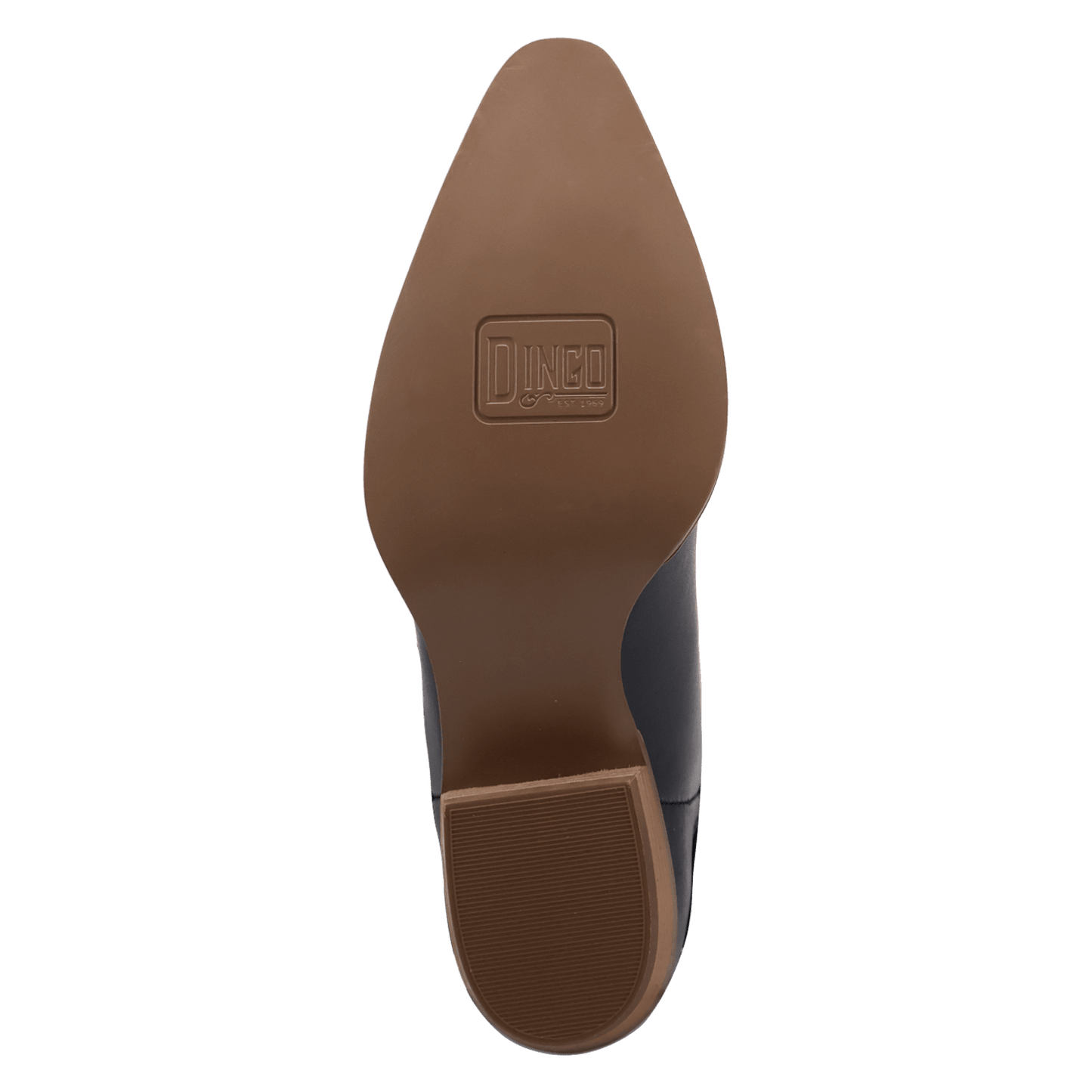 PRODUCT SHOT LAST RIDE LEATHER BOOTIE AT OUTSOLE ANGLE