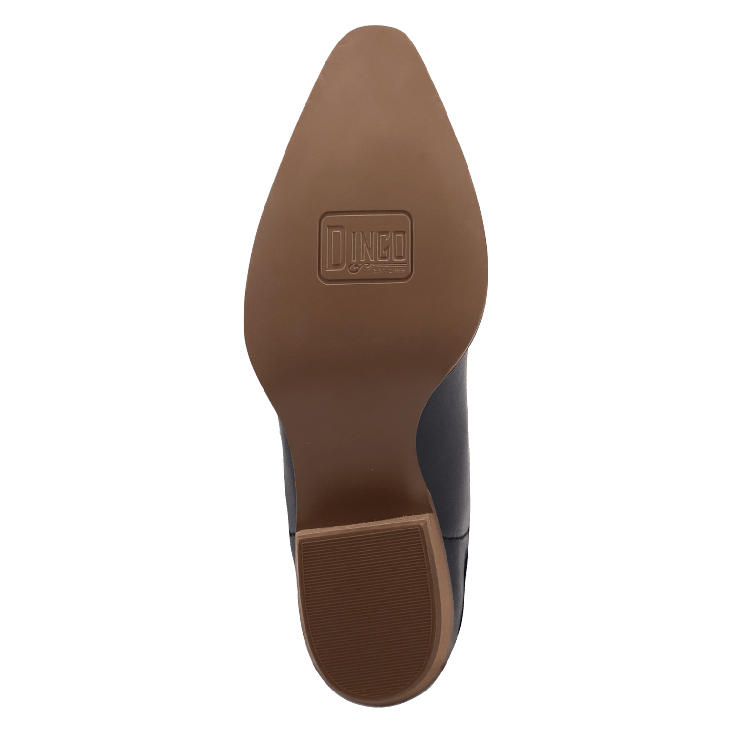 PRODUCT SHOT LAST RIDE LEATHER BOOTIE AT OUTSOLE ANGLE