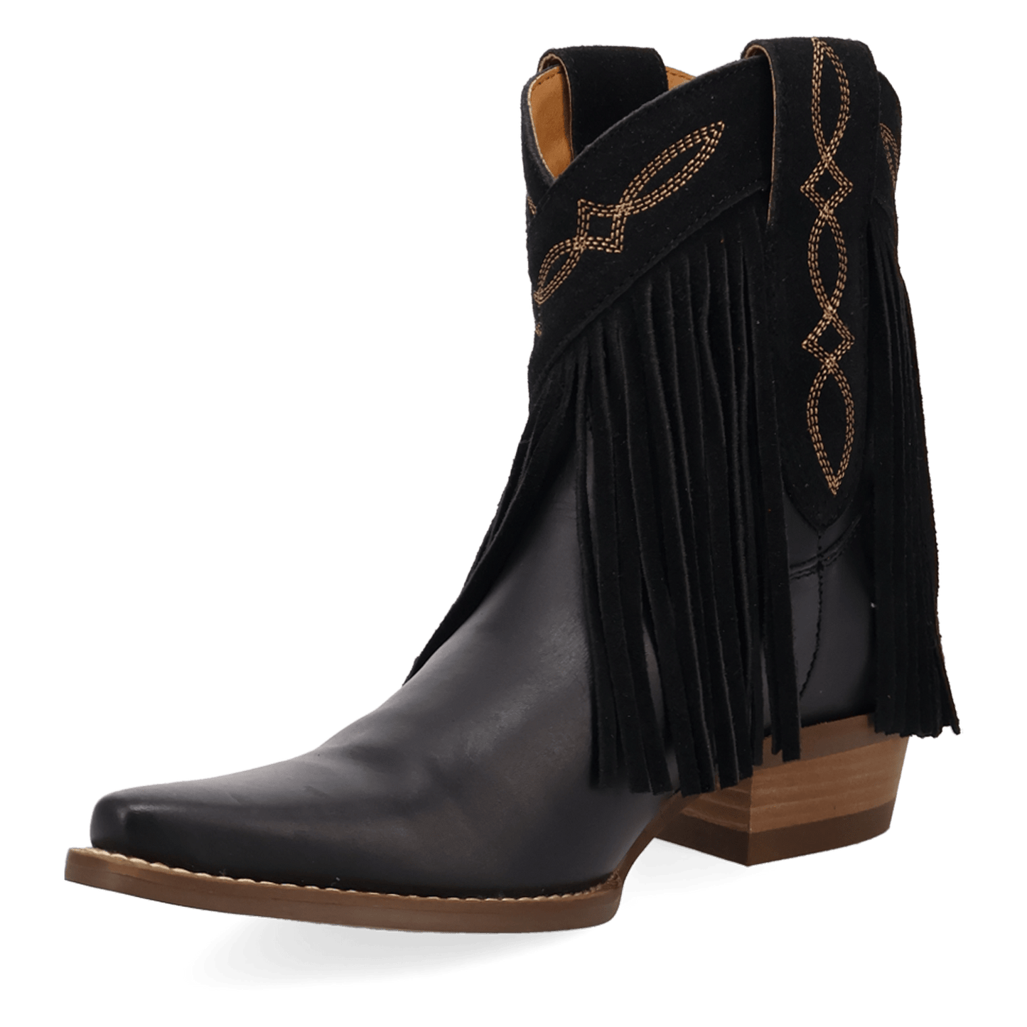 PRODUCT SHOT LAST RIDE LEATHER BOOTIE AT 225 DEGREE ANGLE