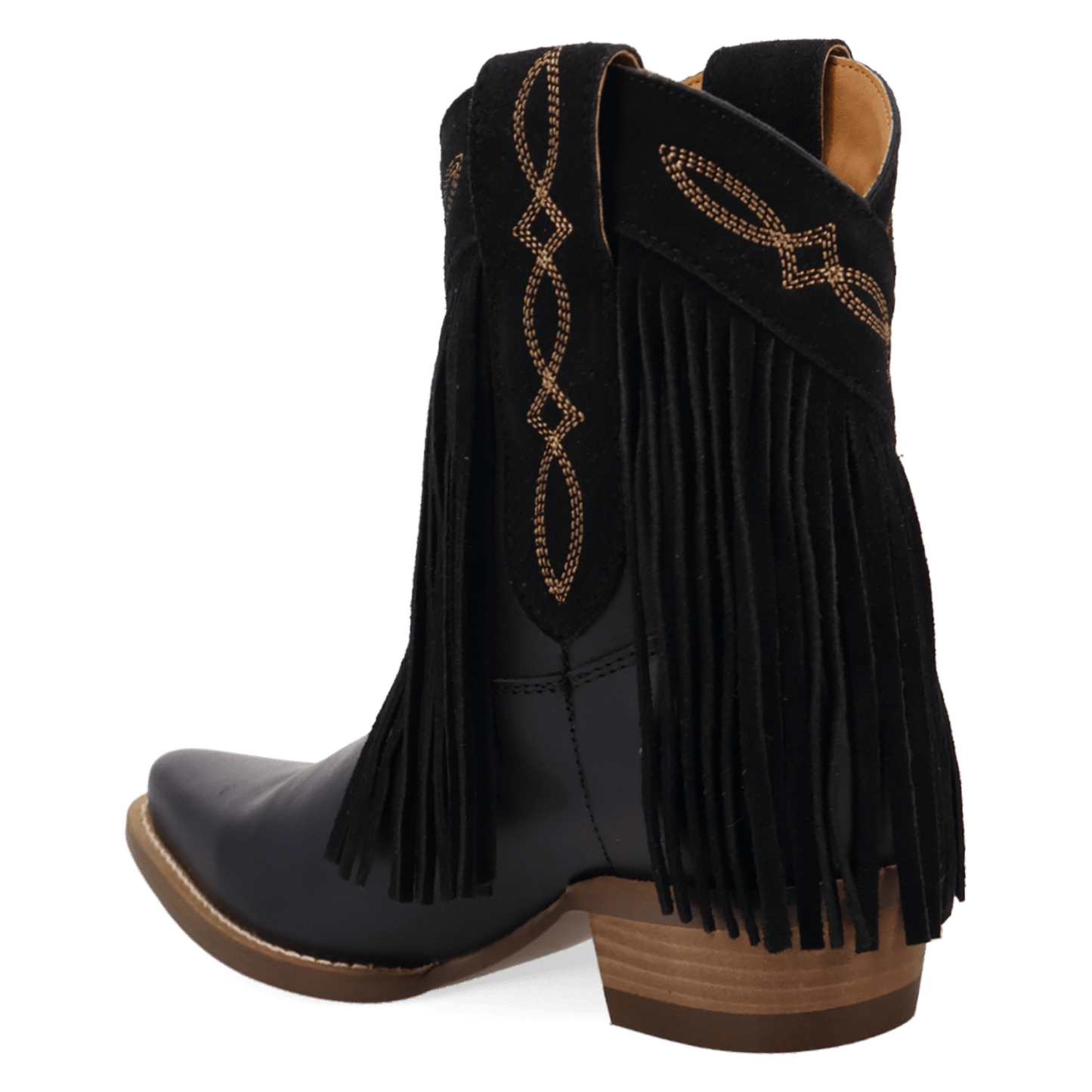 PRODUCT SHOT LAST RIDE LEATHER BOOTIE AT 270 DEGREE ANGLE