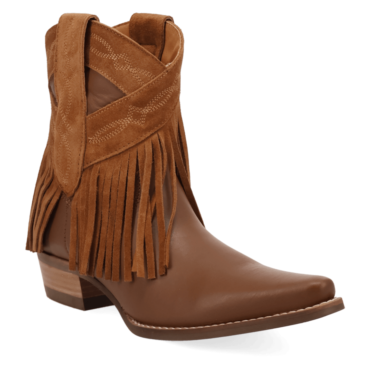 PRODUCT SHOT LAST RIDE LEATHER BOOTIE AT 45 DEGREE ANGLE