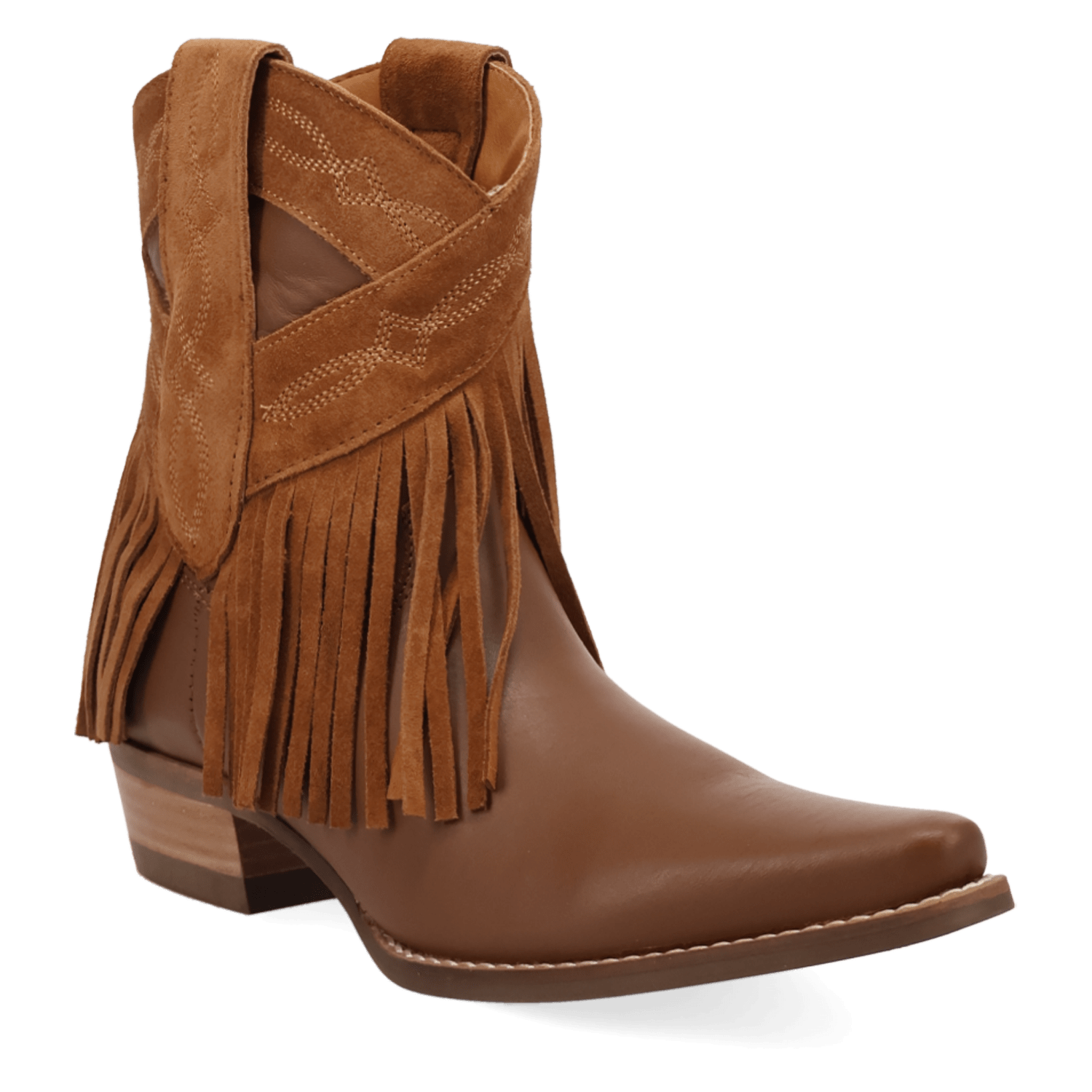 PRODUCT SHOT LAST RIDE LEATHER BOOTIE AT 45 DEGREE ANGLE