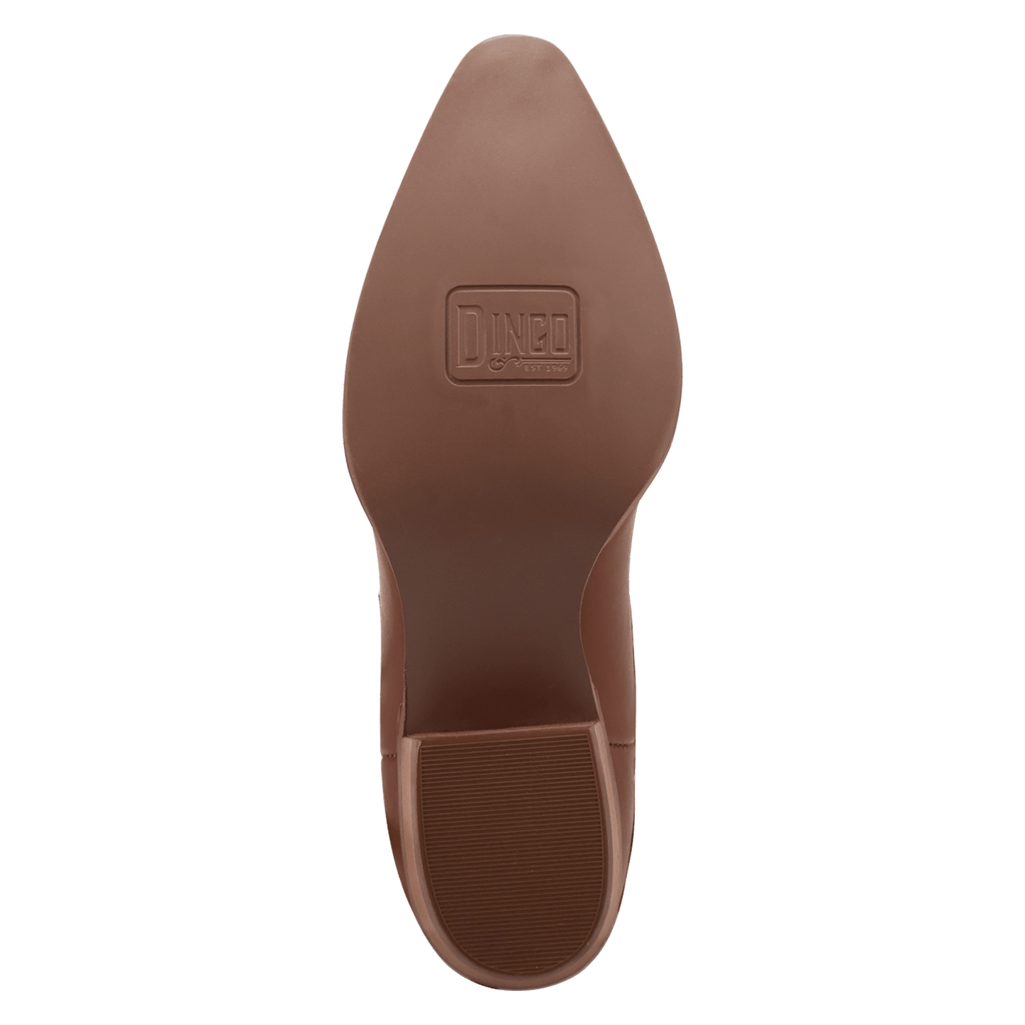 PRODUCT SHOT LAST RIDE LEATHER BOOTIE AT OUTSOLE ANGLE
