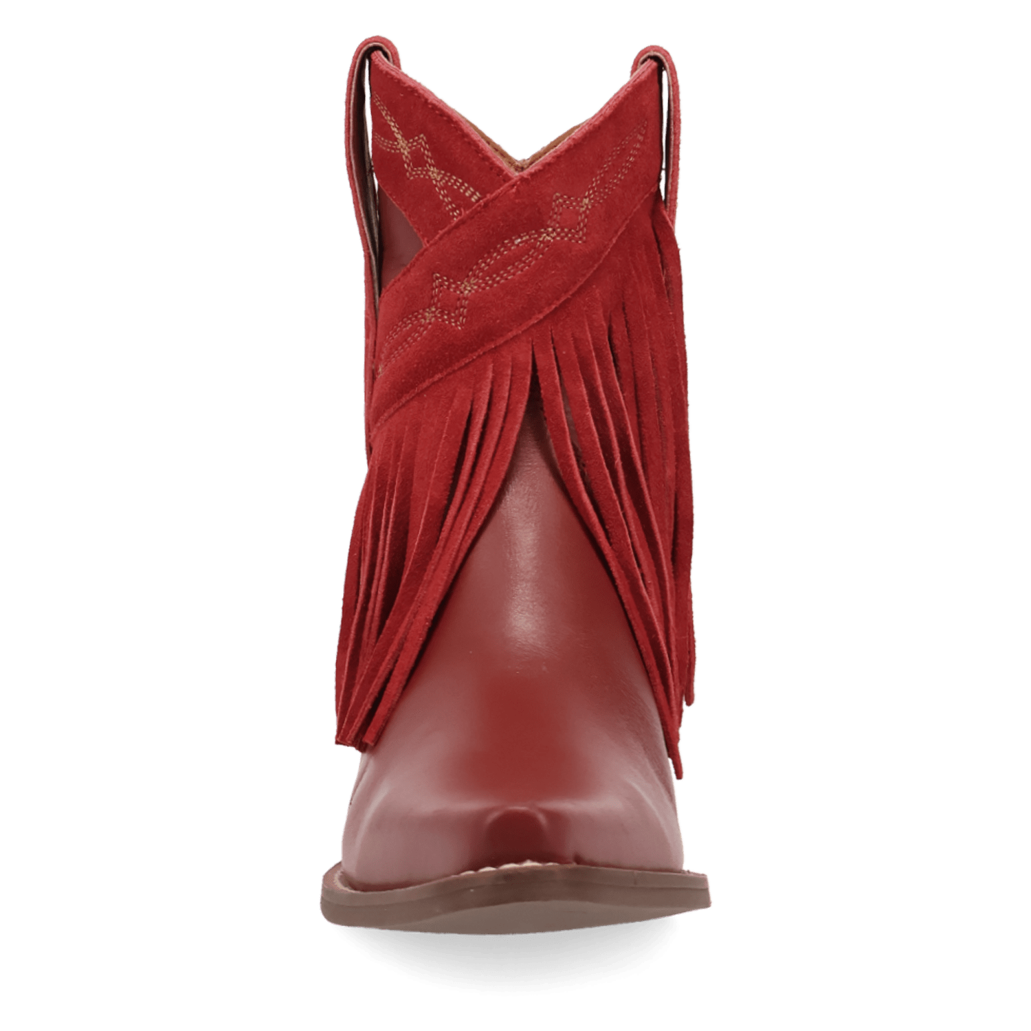 PRODUCT SHOT LAST RIDE LEATHER BOOTIE AT FRONT ANGLE