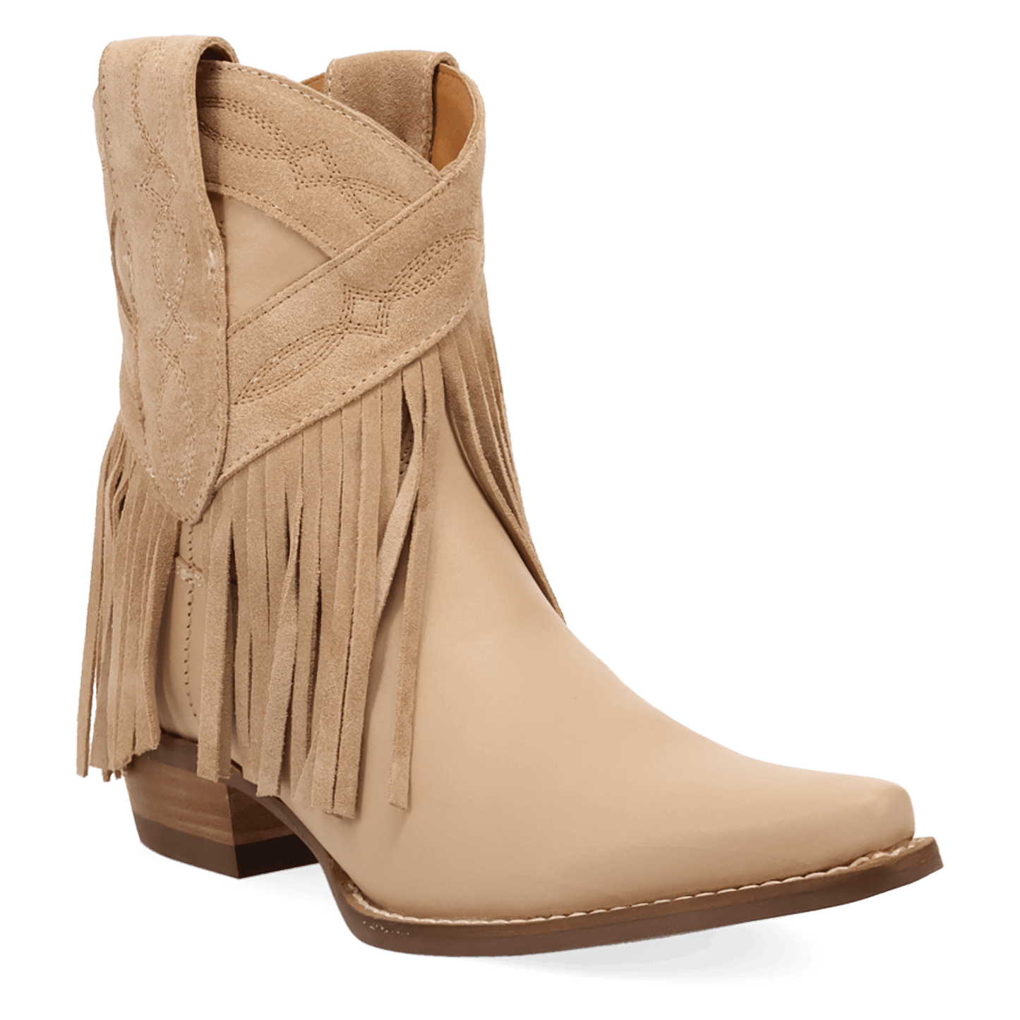 PRODUCT SHOT LAST RIDE LEATHER BOOTIE AT 45 DEGREE ANGLE