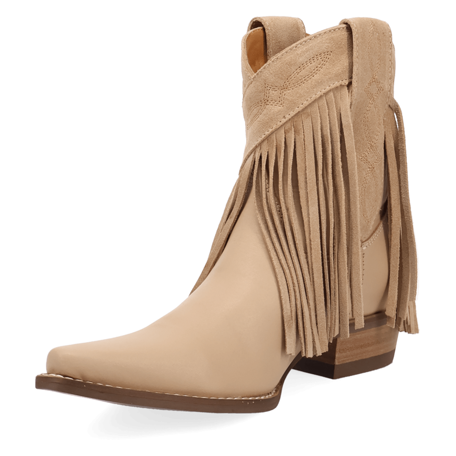 PRODUCT SHOT LAST RIDE LEATHER BOOTIE AT 225 DEGREE ANGLE