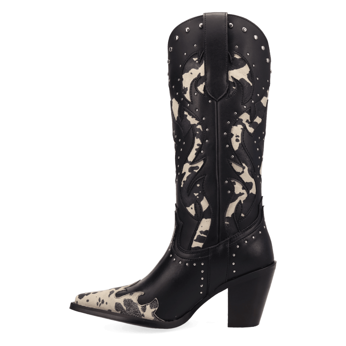 PRODUCT SHOT UNTAMED LEATHER BOOT AT 135 DEGREE OUTSIDE ANGLE
