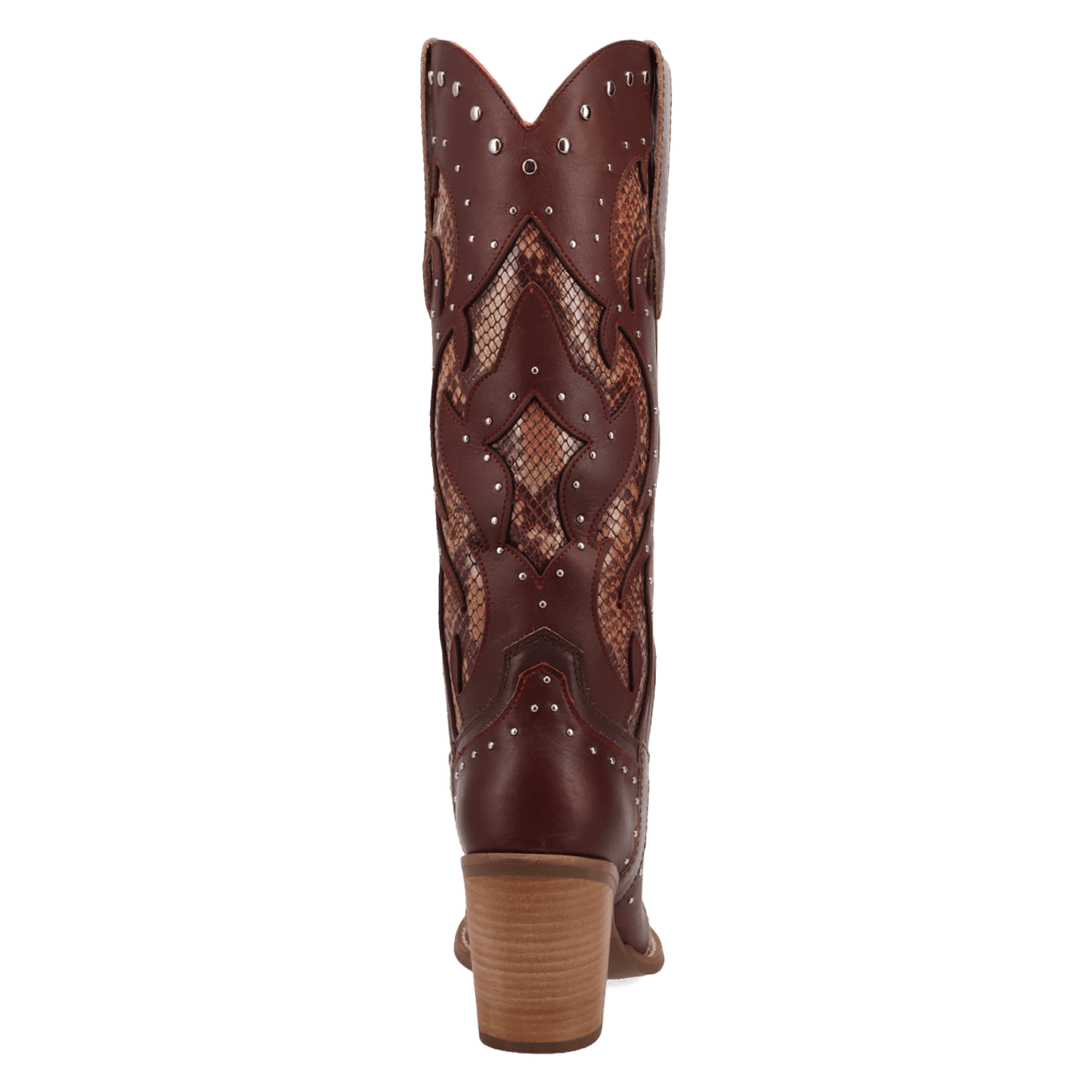 PRODUCT SHOT UNTAMED LEATHER BOOT AT 180 DEGREE BACK ANGLE