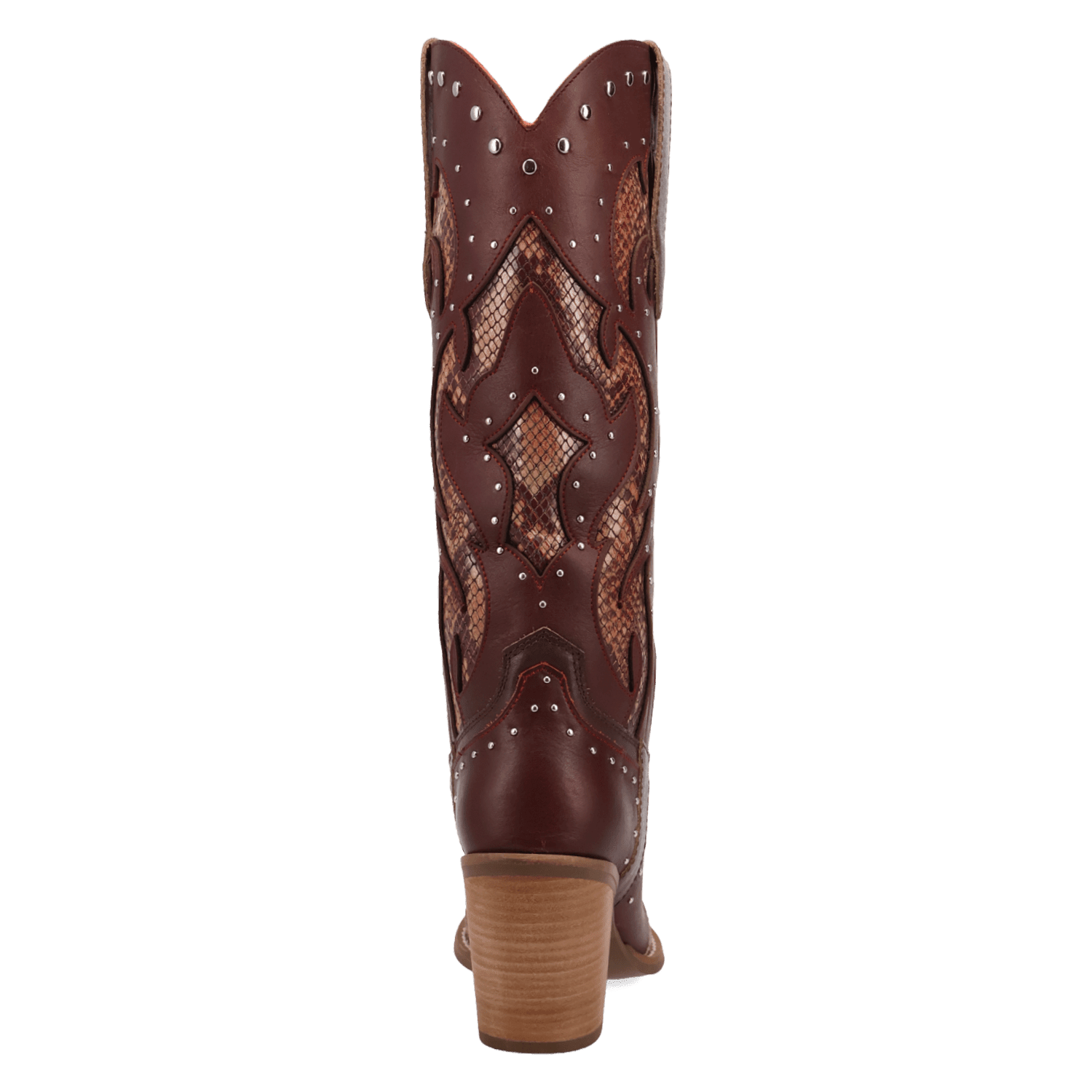 PRODUCT SHOT UNTAMED LEATHER BOOT AT 180 DEGREE BACK ANGLE