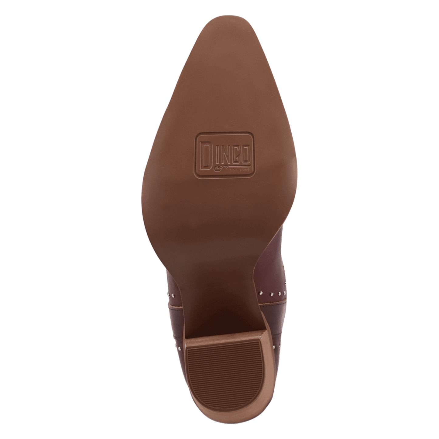 PRODUCT SHOT UNTAMED LEATHER BOOT AT OUTSOLE ANGLE