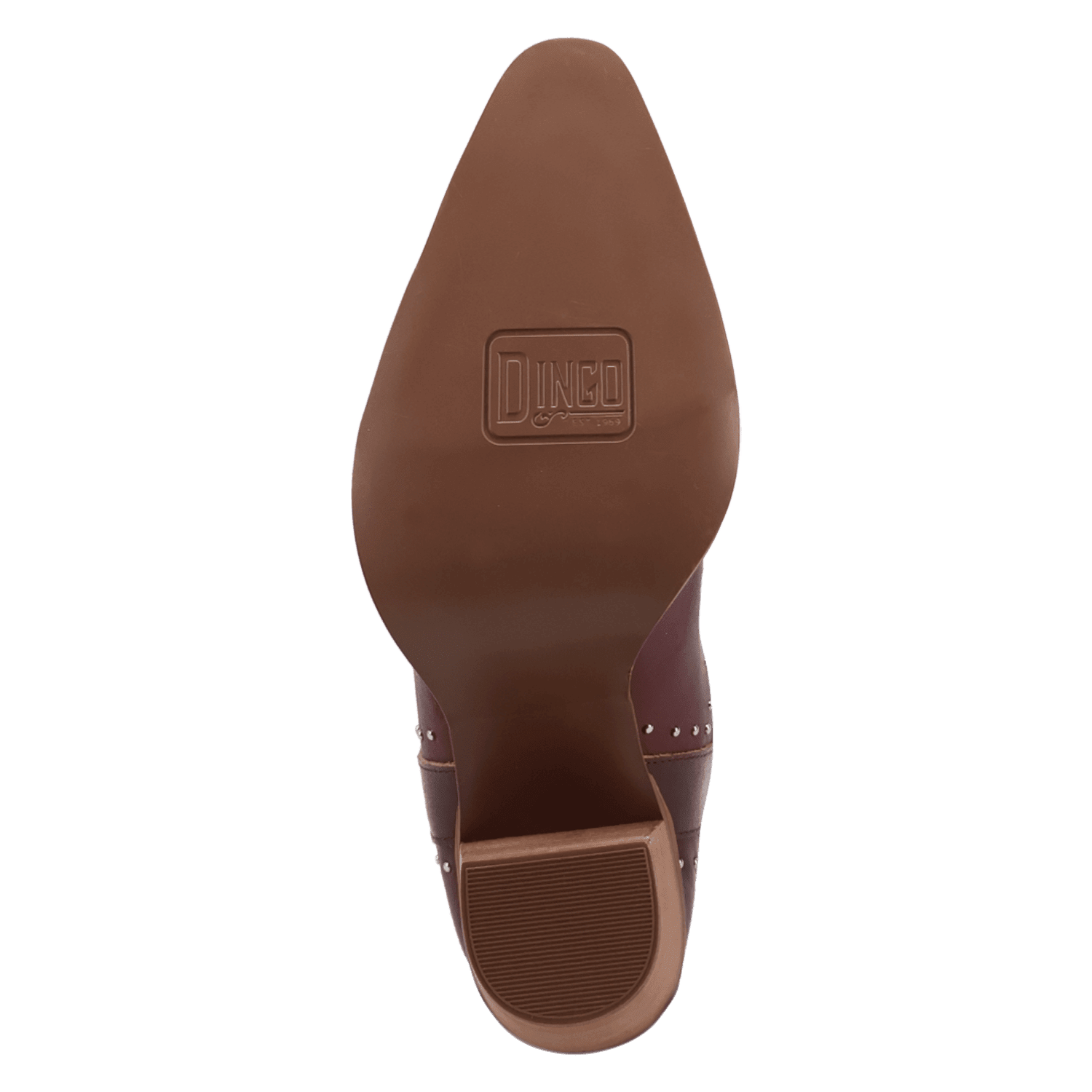 PRODUCT SHOT UNTAMED LEATHER BOOT AT OUTSOLE ANGLE