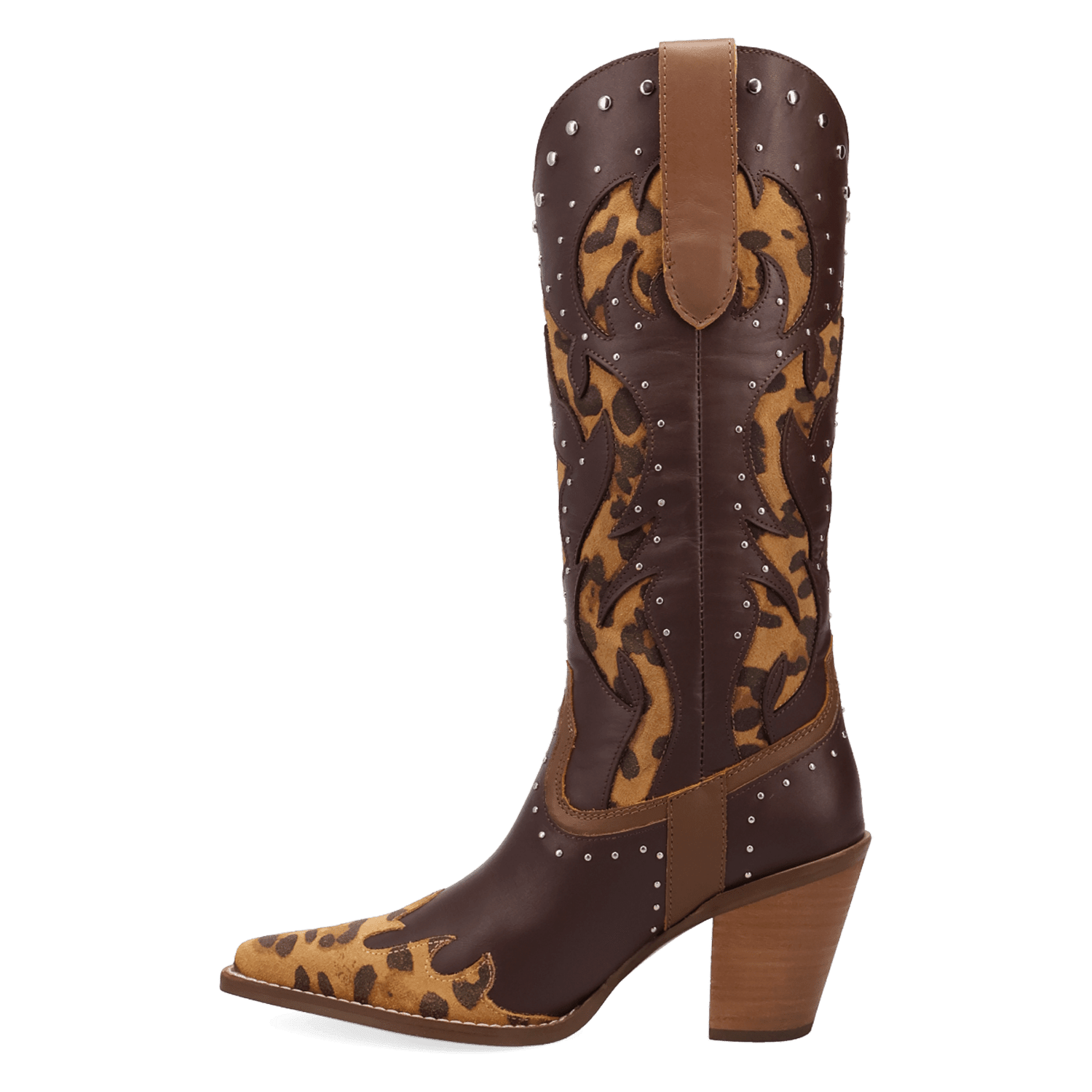 PRODUCT SHOT UNTAMED LEATHER BOOT AT 135 DEGREE OUTSIDE ANGLE