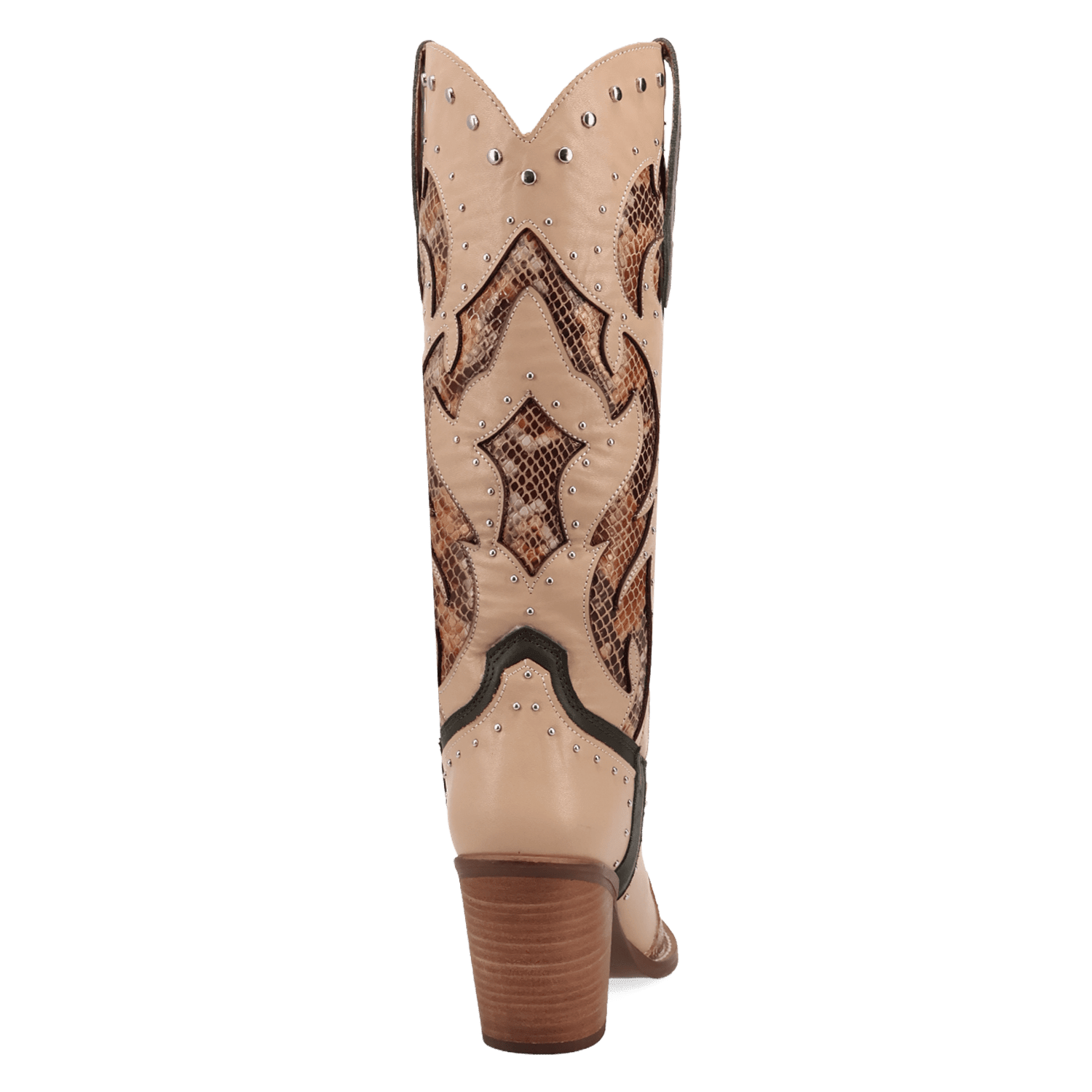 PRODUCT SHOT UNTAMED LEATHER BOOT AT 180 DEGREE BACK ANGLE