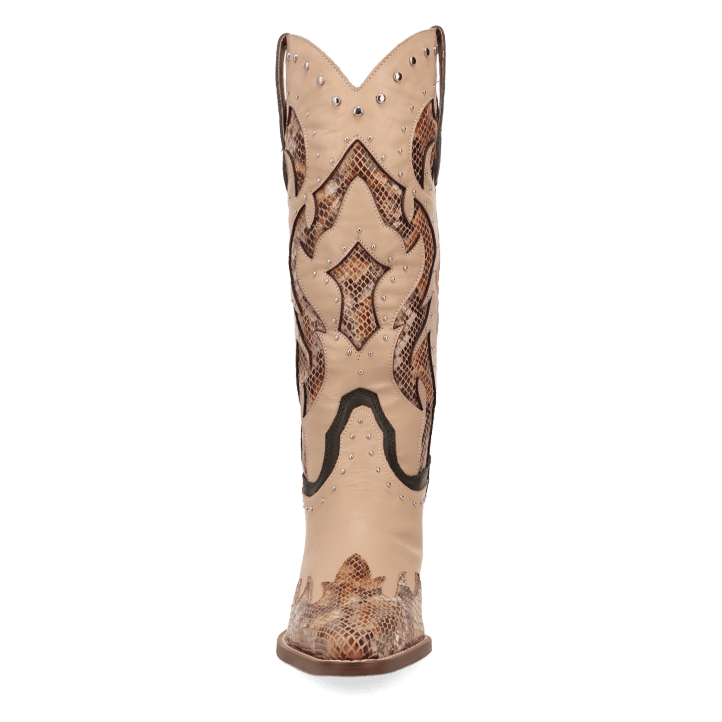 PRODUCT SHOT UNTAMED LEATHER BOOT AT FRONT ANGLE