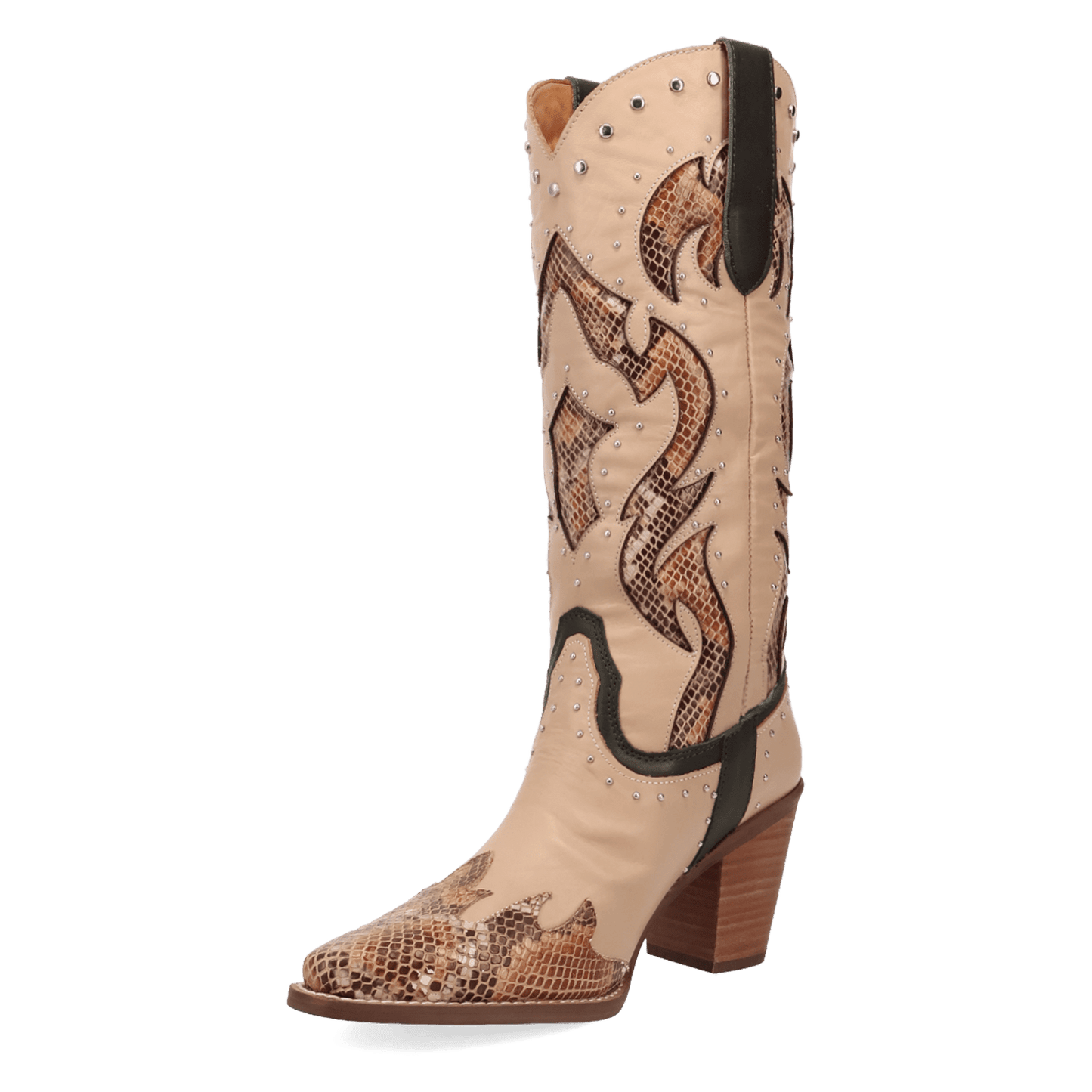 PRODUCT SHOT UNTAMED LEATHER BOOT AT 225 DEGREE ANGLE
