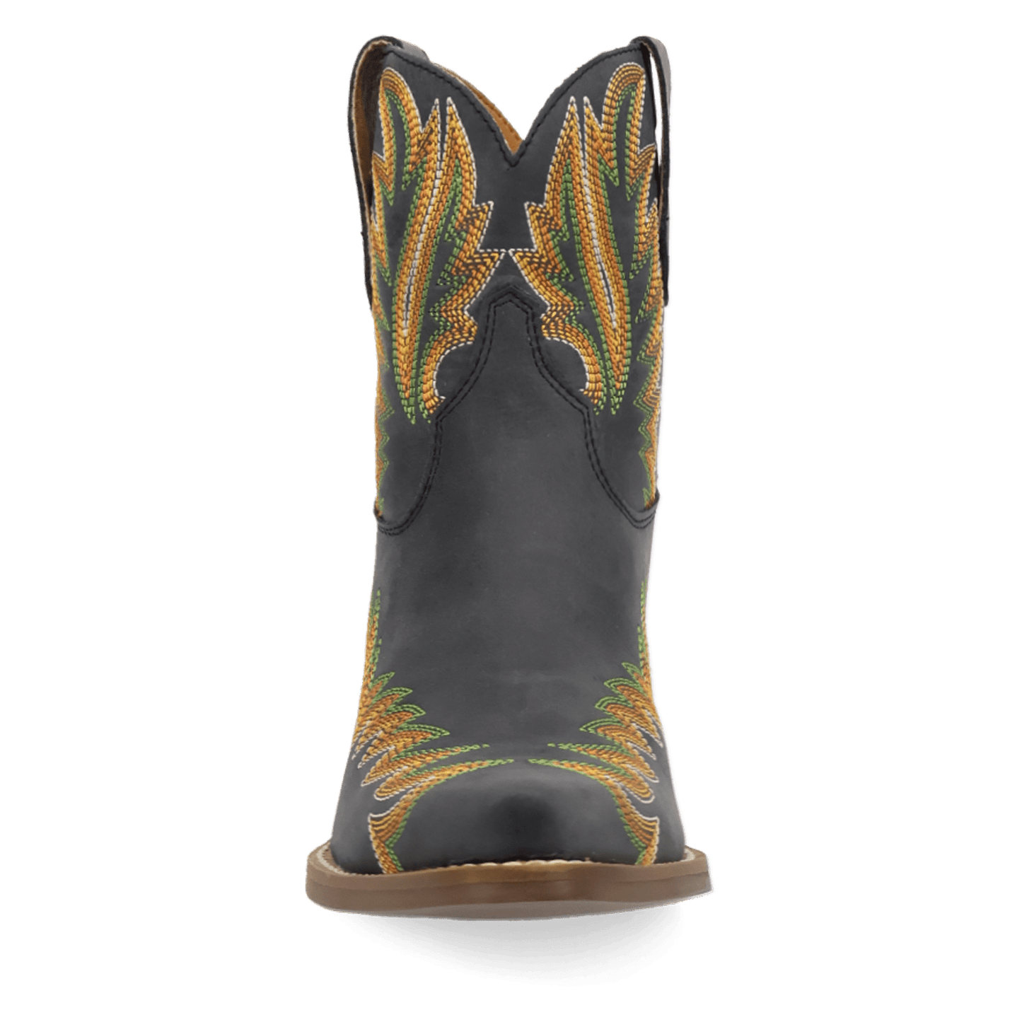 PRODUCT SHOT LAUREL LEATHER BOOTIE AT FRONT ANGLE