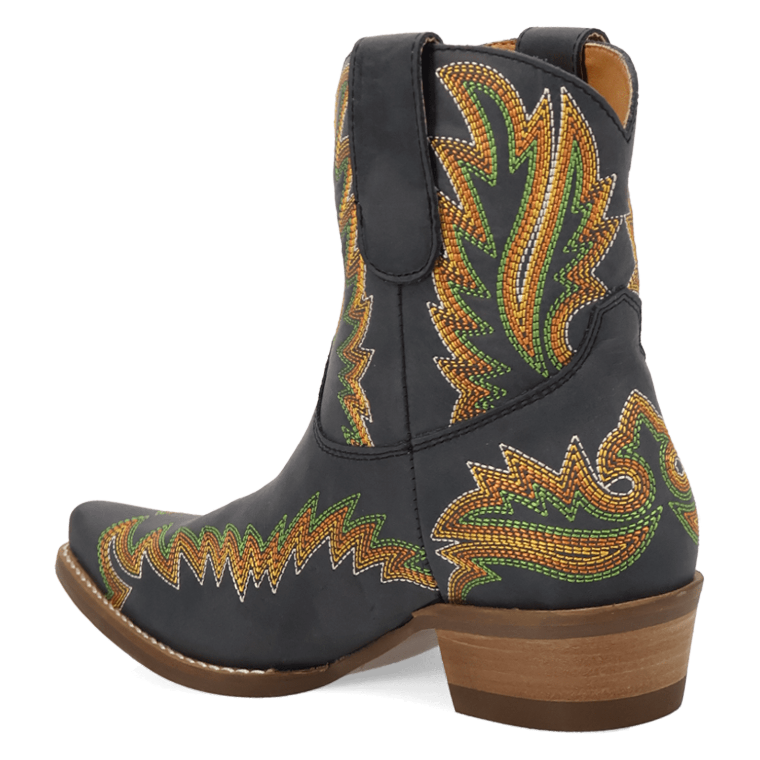 PRODUCT SHOT LAUREL LEATHER BOOTIE AT 270 DEGREE ANGLE