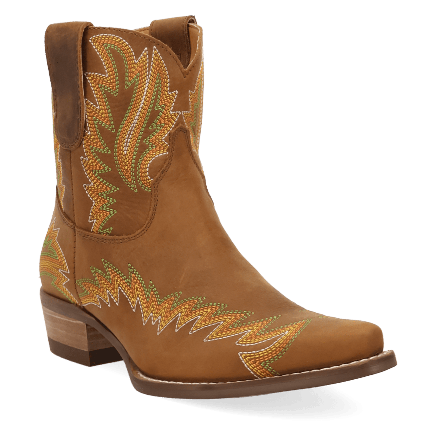 PRODUCT SHOT LAUREL LEATHER BOOTIE AT 45 DEGREE ANGLE