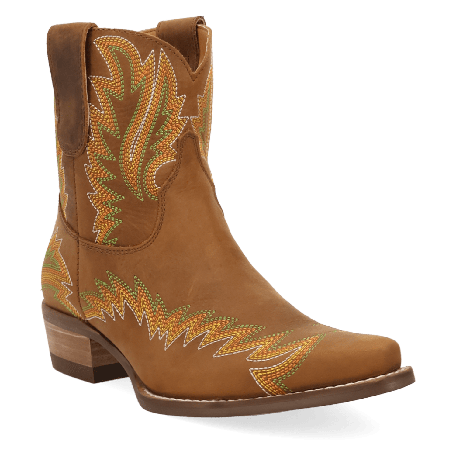 PRODUCT SHOT LAUREL LEATHER BOOTIE AT 45 DEGREE ANGLE