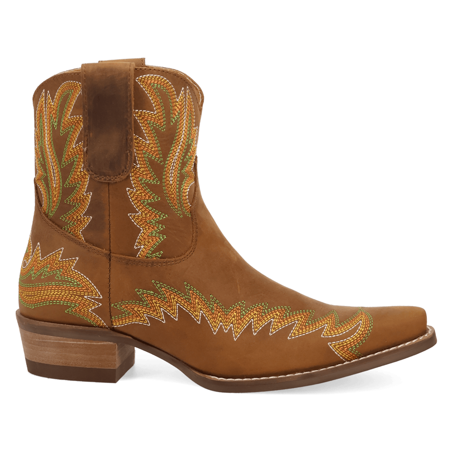 PRODUCT SHOT LAUREL LEATHER BOOTIE AT 90 DEGREE INSIDE ANGLE