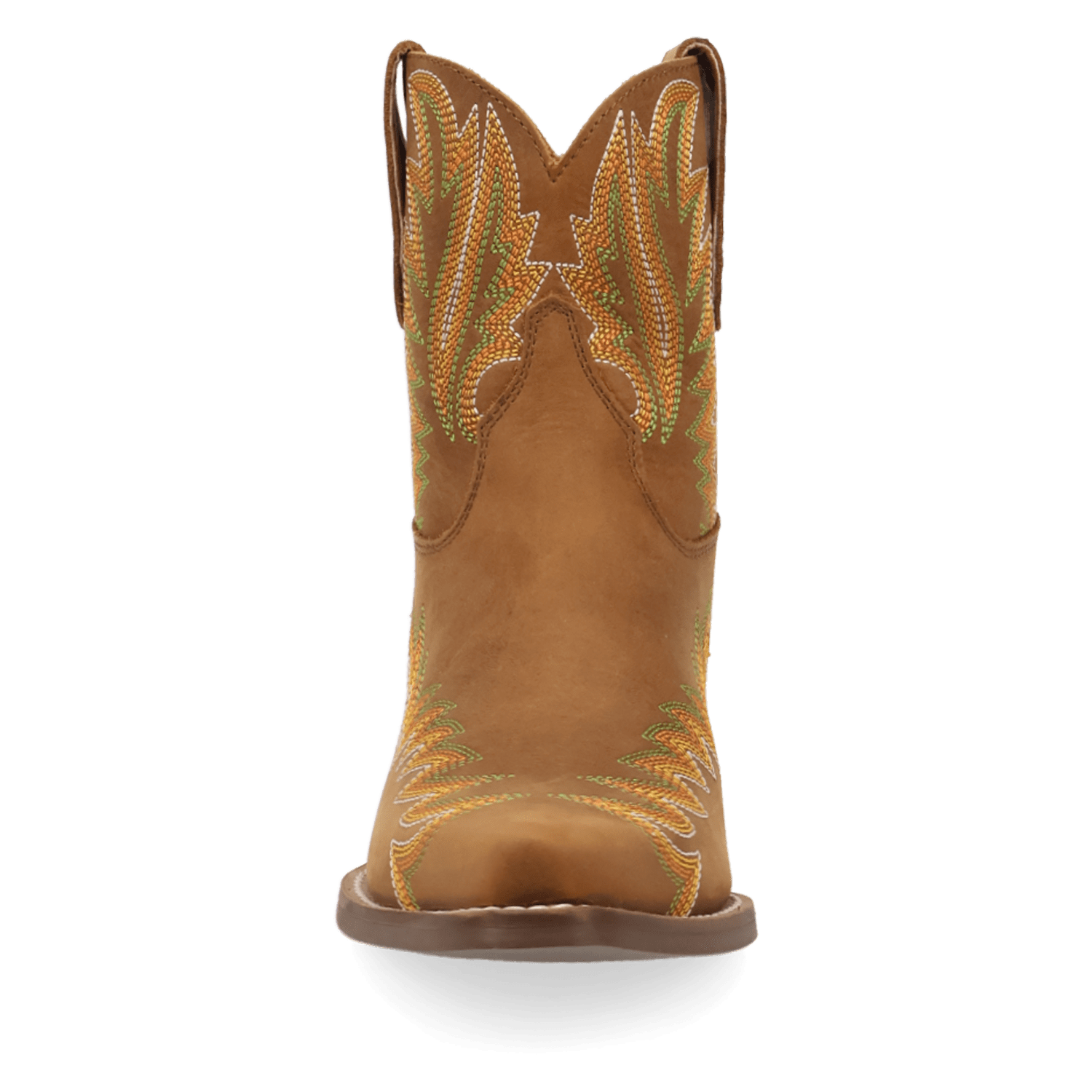 PRODUCT SHOT LAUREL LEATHER BOOTIE AT FRONT ANGLE