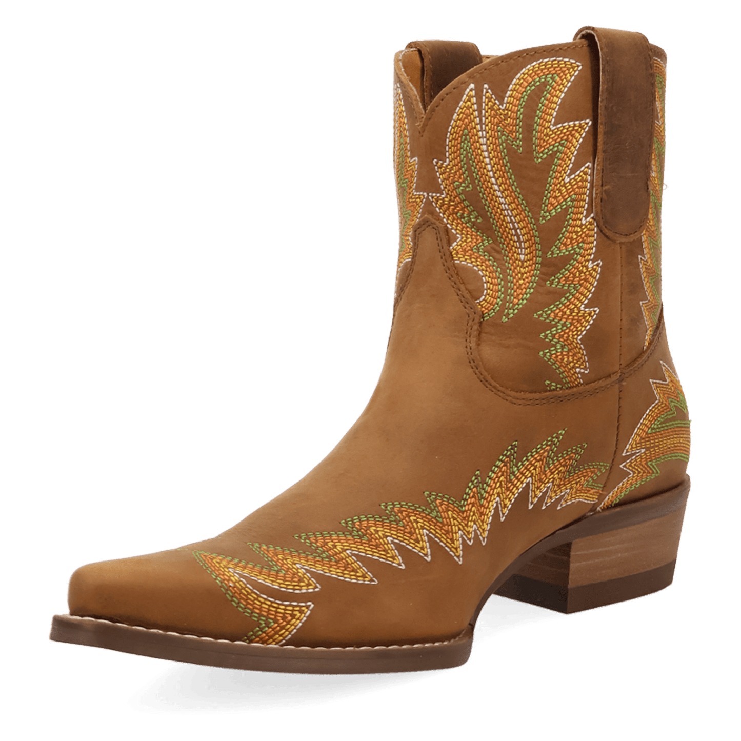 PRODUCT SHOT LAUREL LEATHER BOOTIE AT 225 DEGREE ANGLE