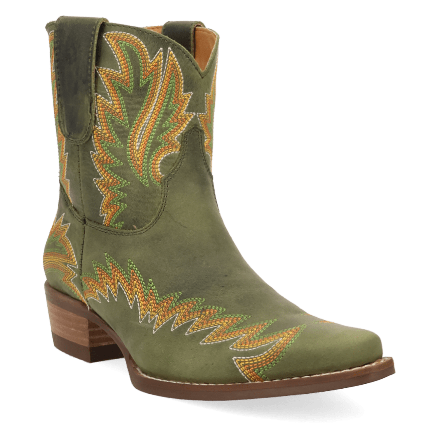 PRODUCT SHOT LAUREL LEATHER BOOTIE AT 45 DEGREE ANGLE