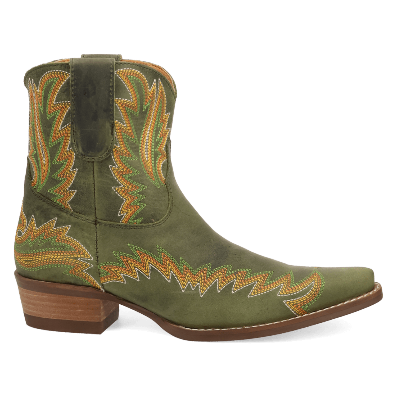 PRODUCT SHOT LAUREL LEATHER BOOTIE AT 90 DEGREE INSIDE ANGLE