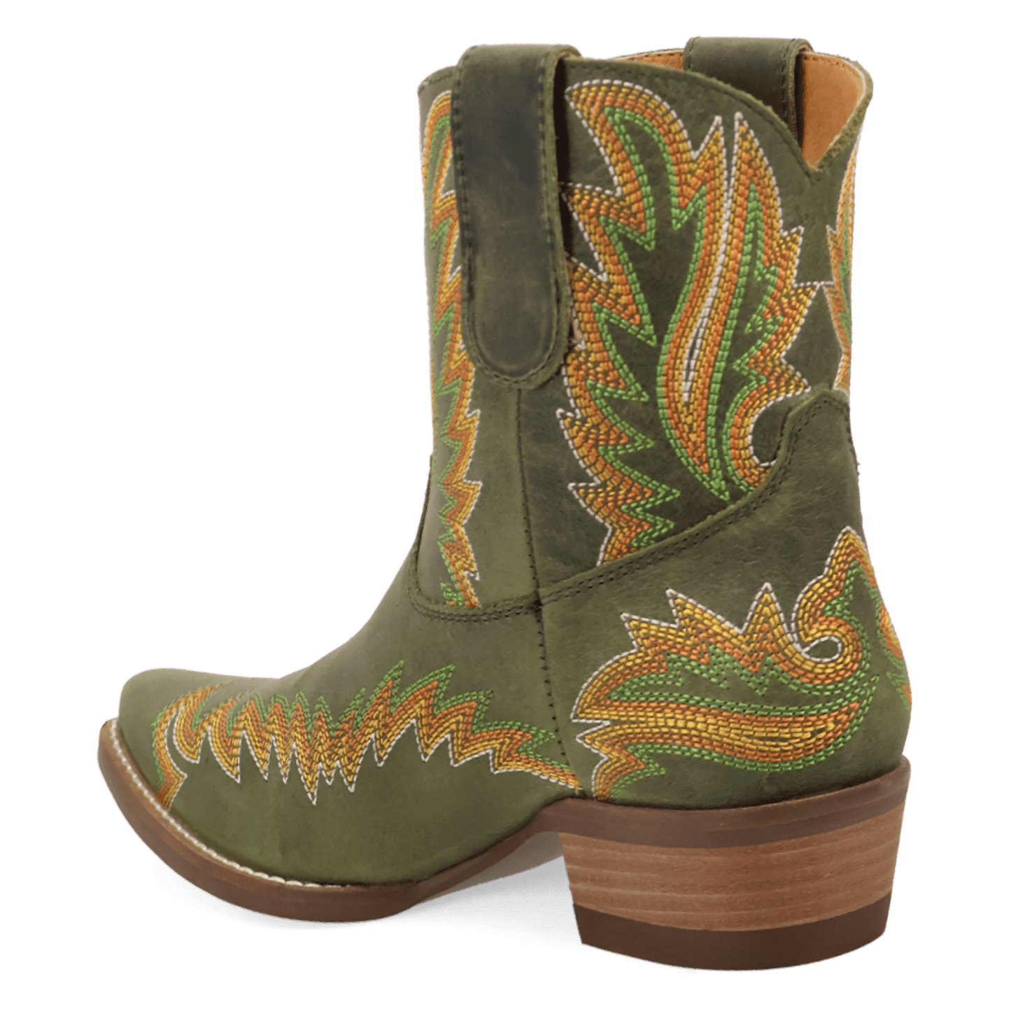 PRODUCT SHOT LAUREL LEATHER BOOTIE AT 270 DEGREE ANGLE