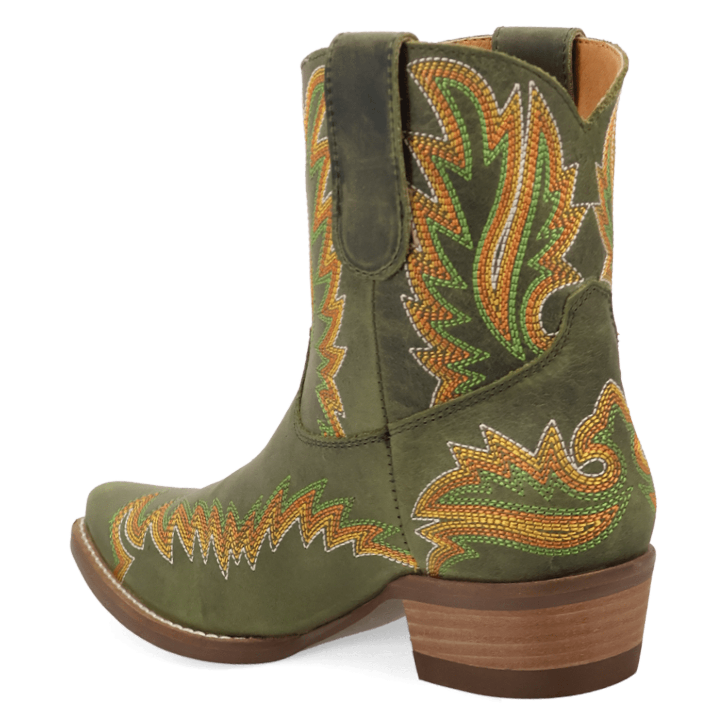 PRODUCT SHOT LAUREL LEATHER BOOTIE AT 270 DEGREE ANGLE