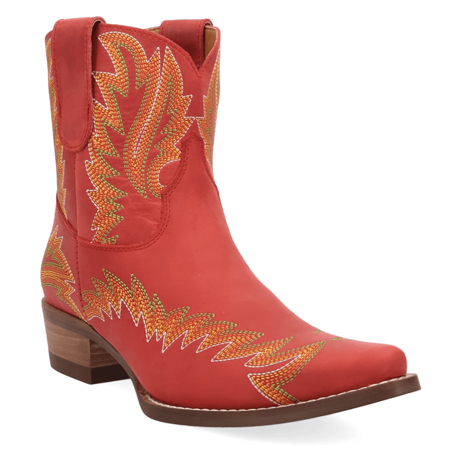 PRODUCT SHOT LAUREL LEATHER BOOTIE AT 45 DEGREE ANGLE