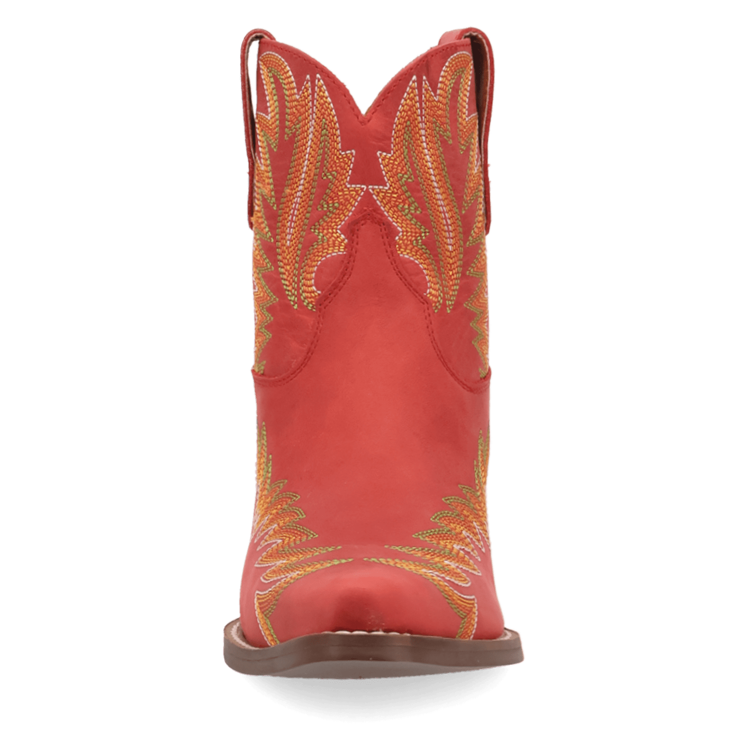PRODUCT SHOT LAUREL LEATHER BOOTIE AT FRONT ANGLE