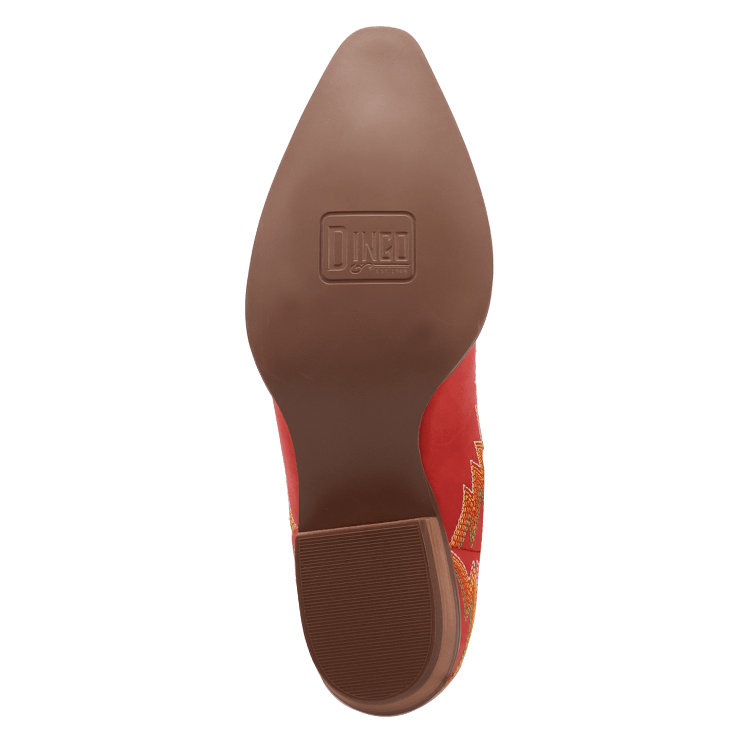 PRODUCT SHOT LAUREL LEATHER BOOTIE AT OUTSOLE ANGLE